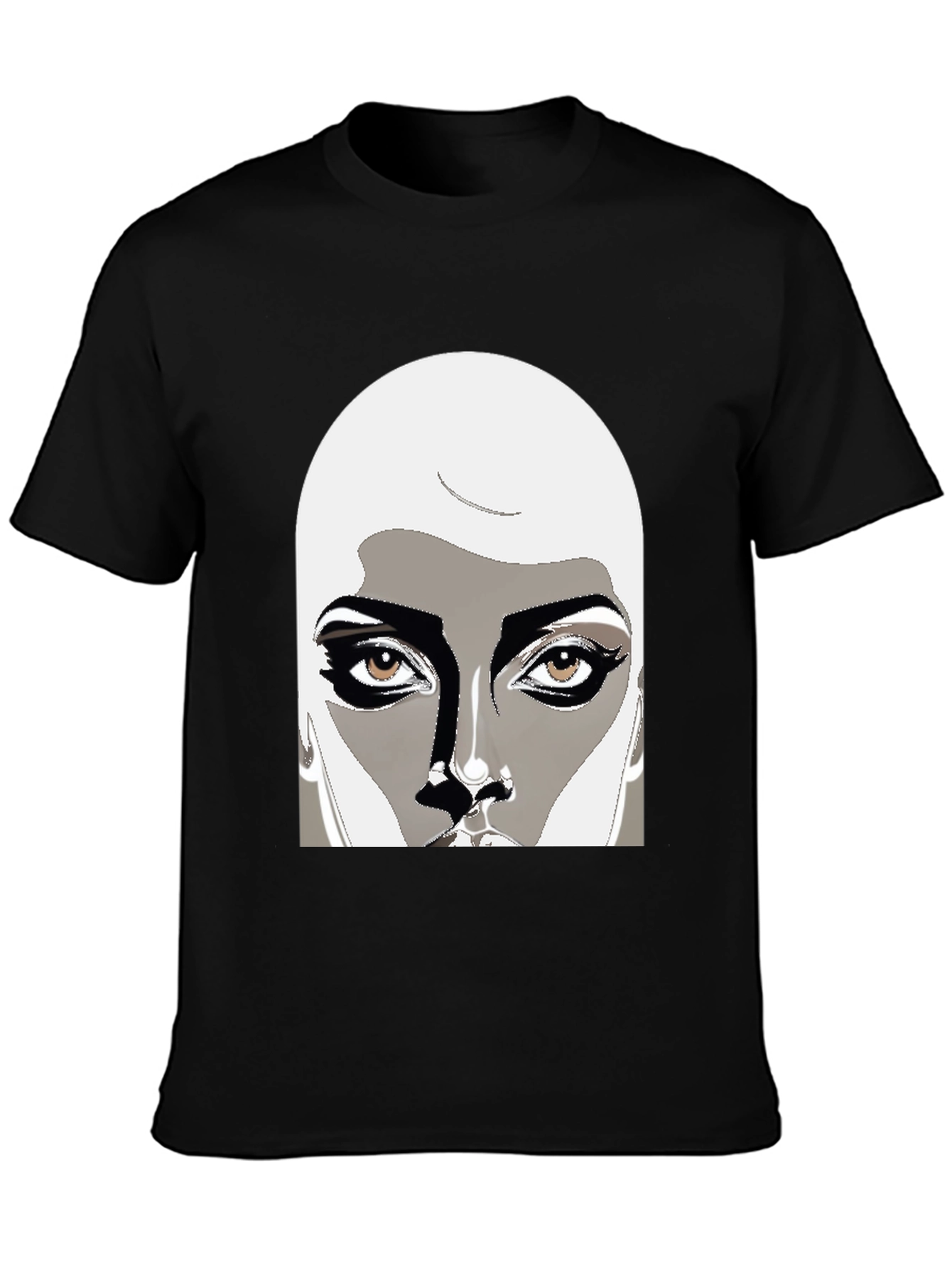 Unique Graphic Tee: Stylish Face Design