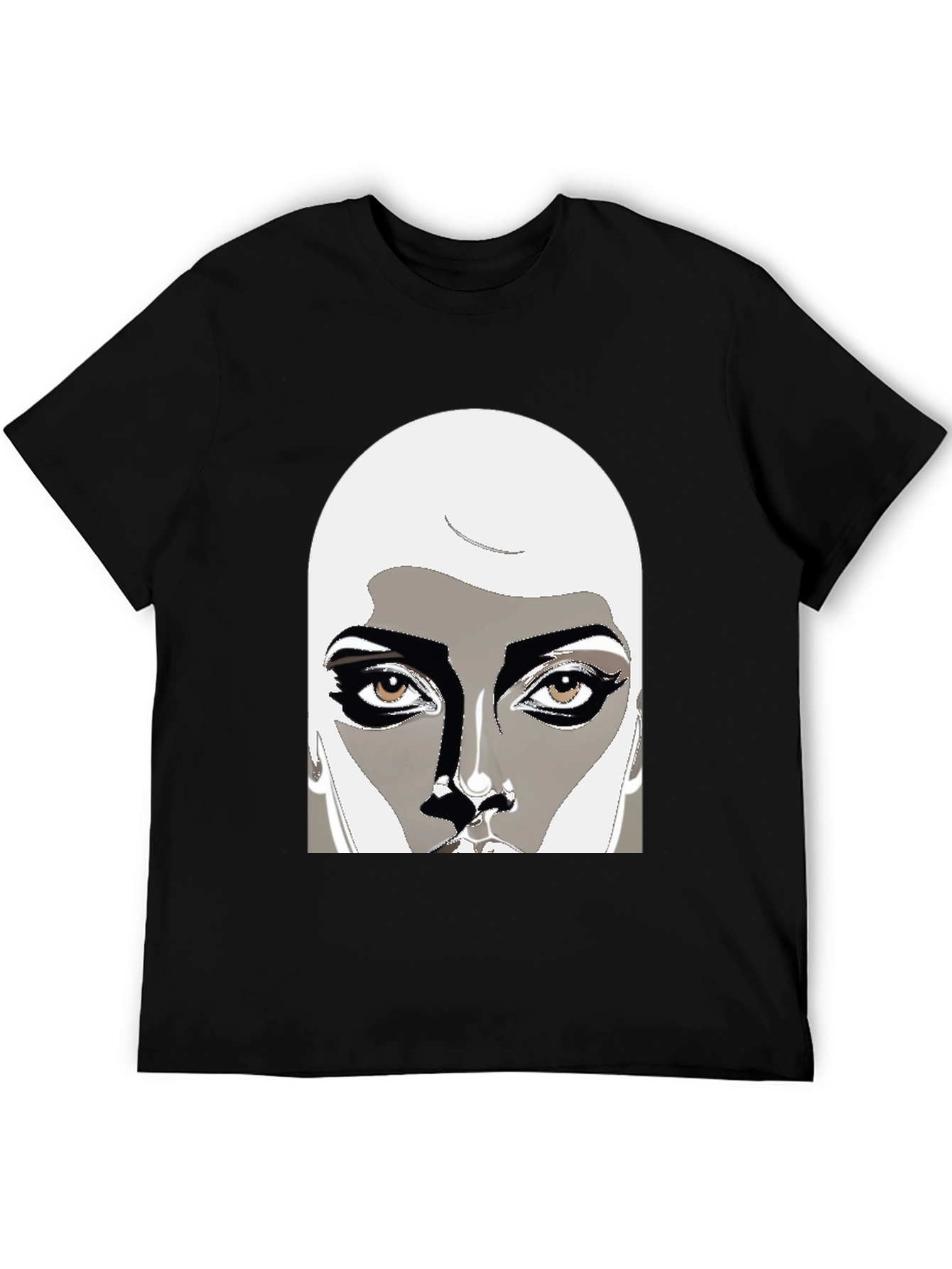 Unique Graphic Tee: Stylish Face Design
