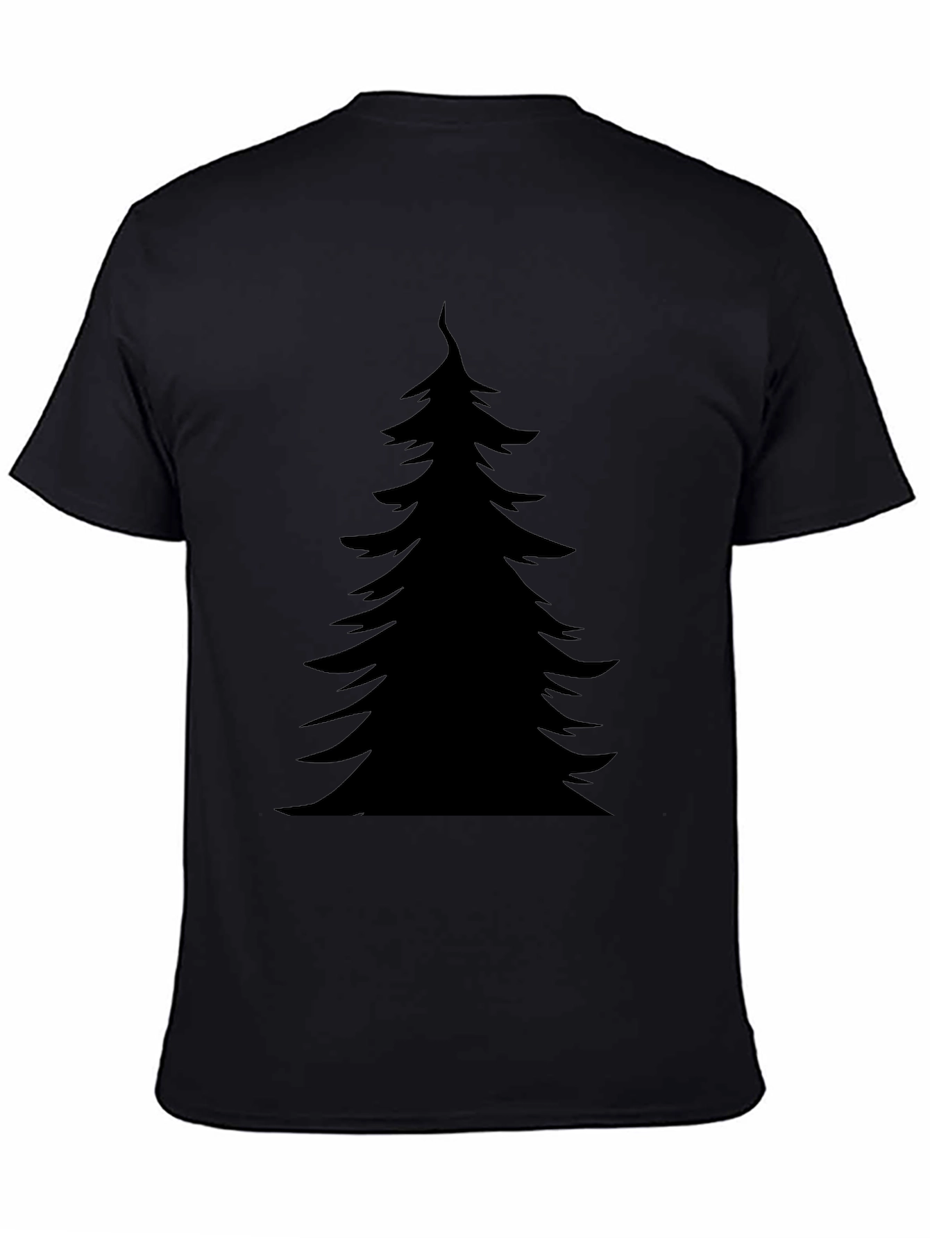 Black Christmas Tree Graphic Tee - Holiday Style