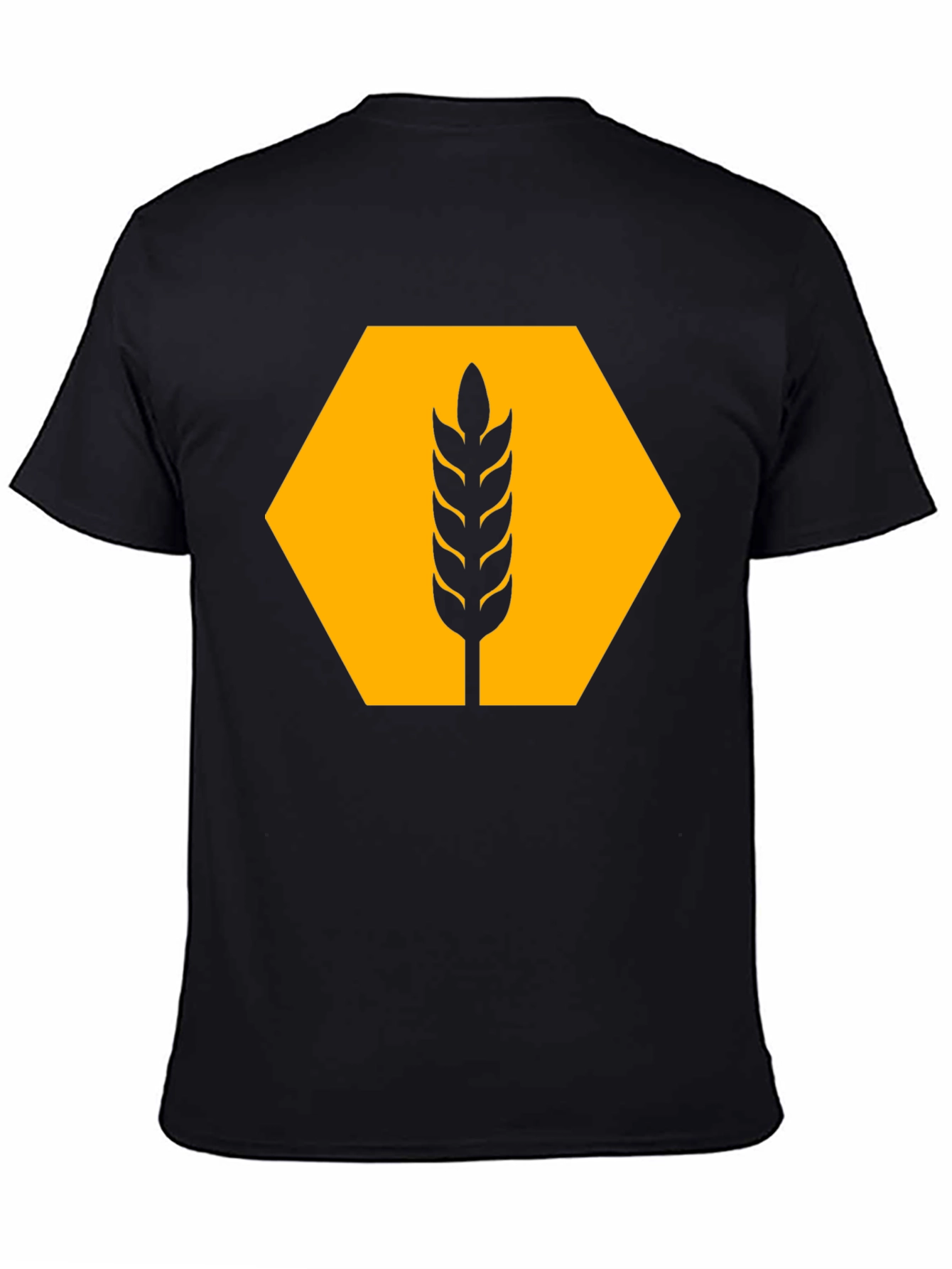 Wheat Hexagon Graphic Tee - Modern Style