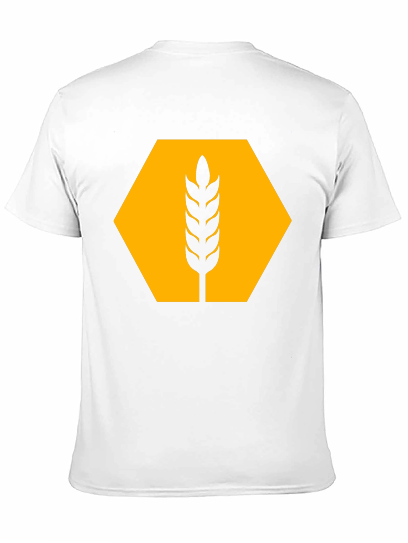 Wheat Hexagon Graphic Tee - Modern Style