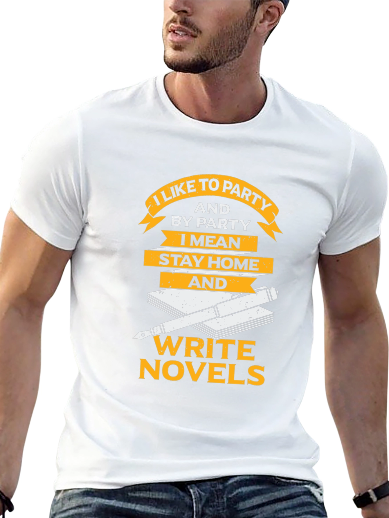 I Like To Party Novel Writer Graphic Tee