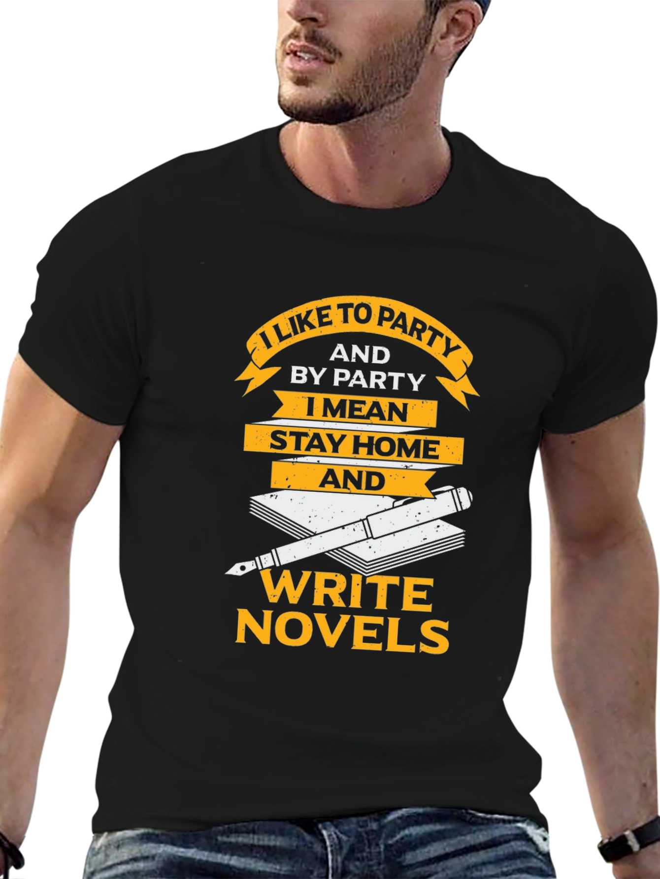 I Like To Party Novel Writer Graphic Tee
