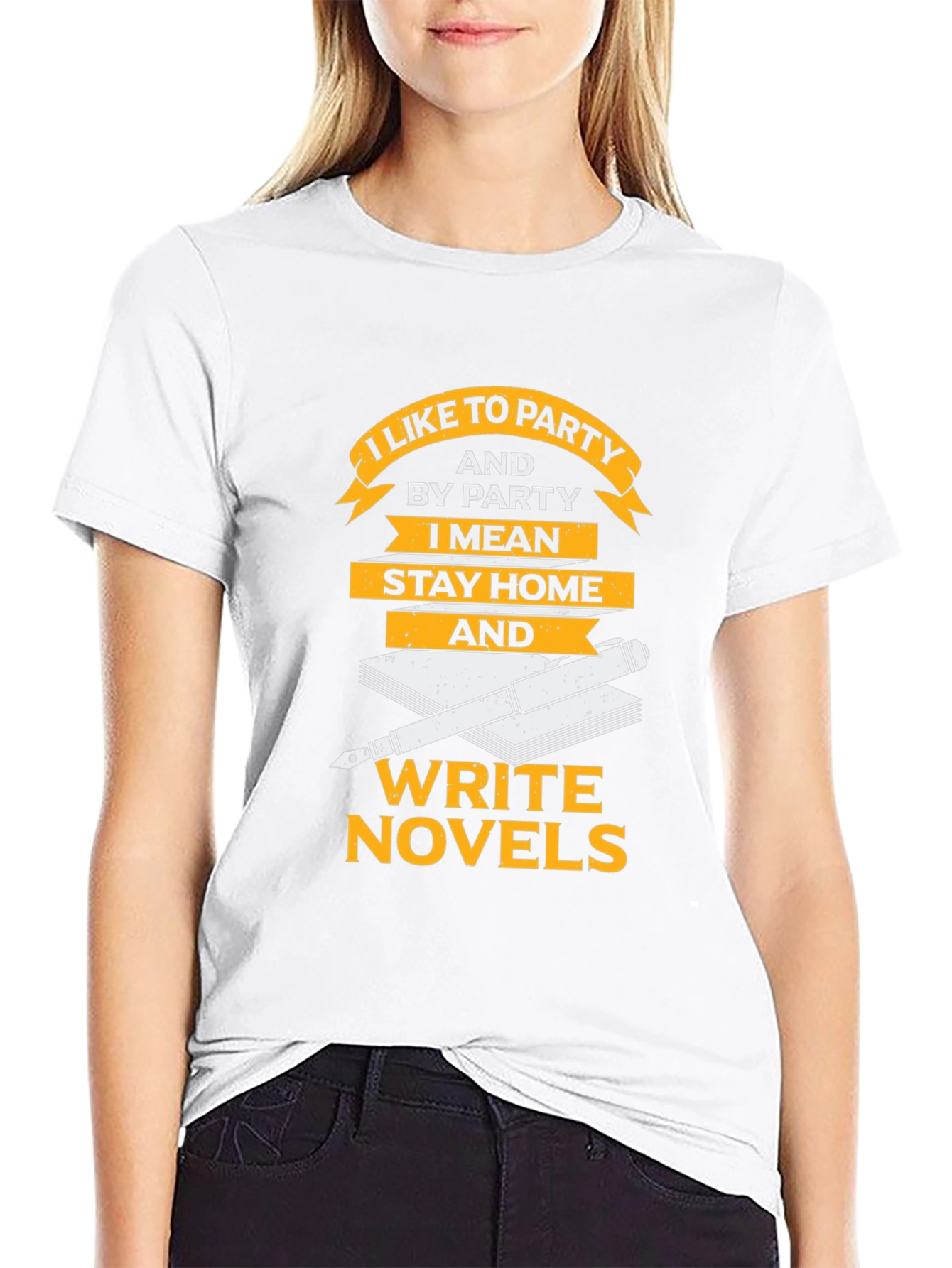I Like To Party Novel Writer Graphic Tee