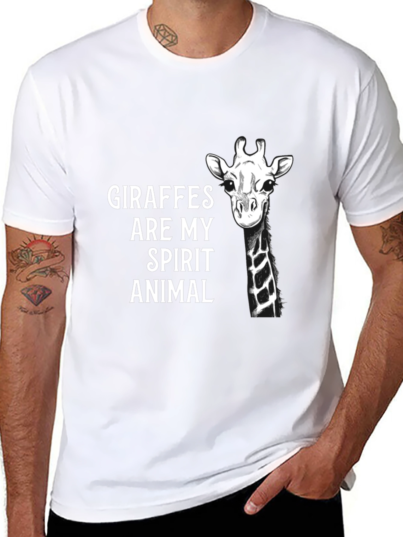 Giraffe Spirit Animal Graphic T-Shirt