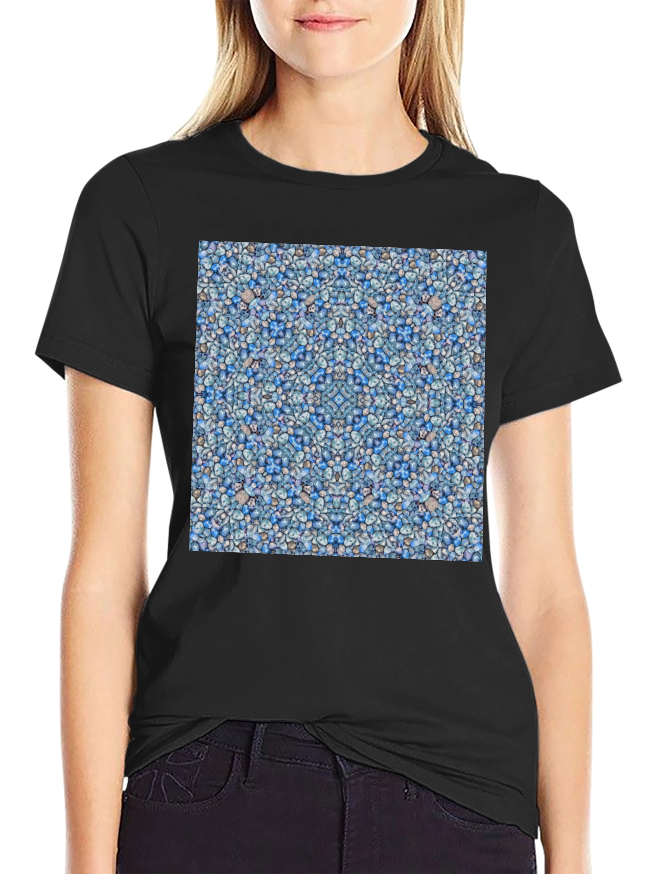 Blue Pebble Pattern T-Shirt