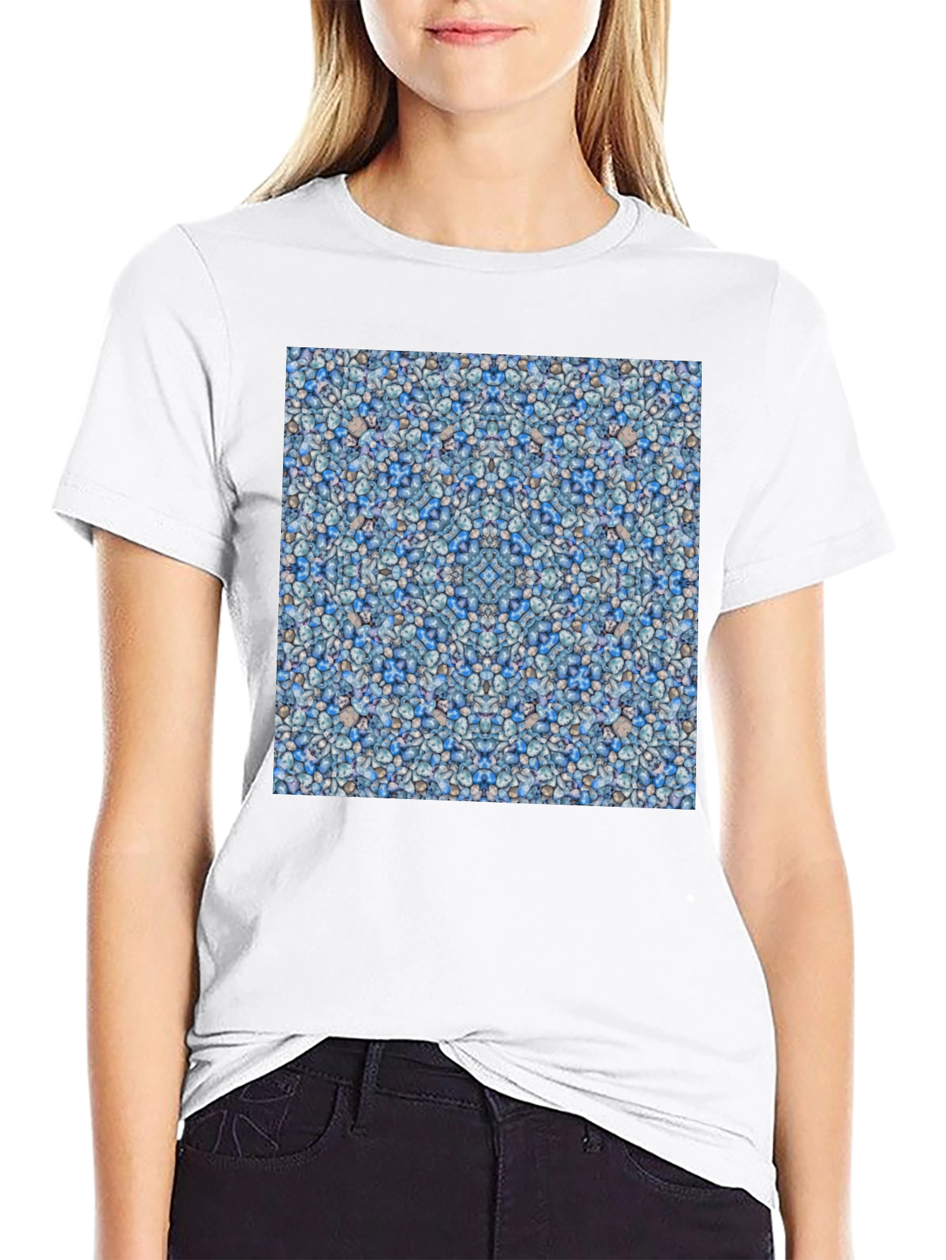 Blue Pebble Pattern T-Shirt