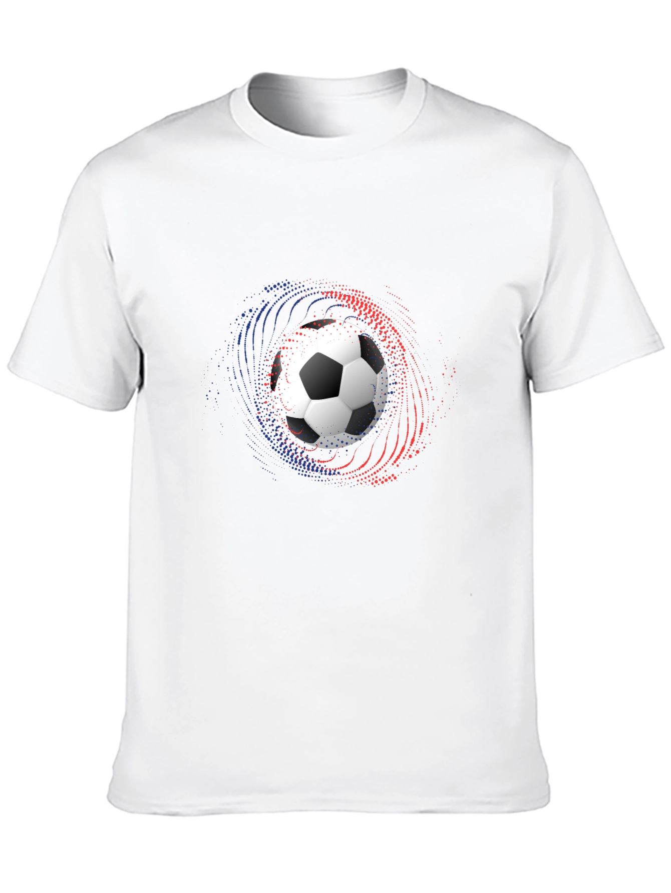 Soccer Ball Graphic Tee - Black Cotton Blend Shirt