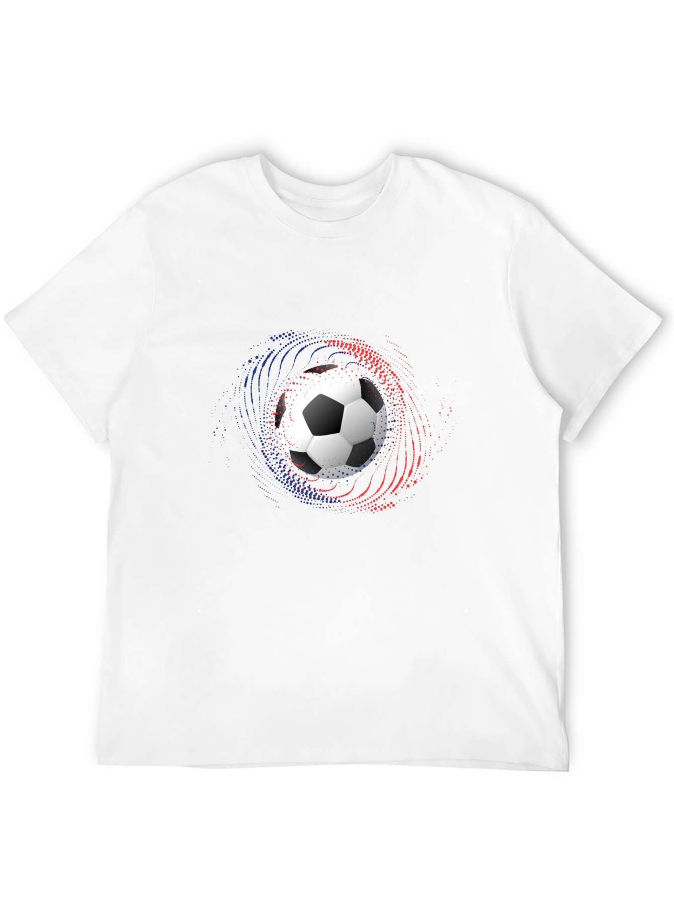 Soccer Ball Graphic Tee - Black Cotton Blend Shirt
