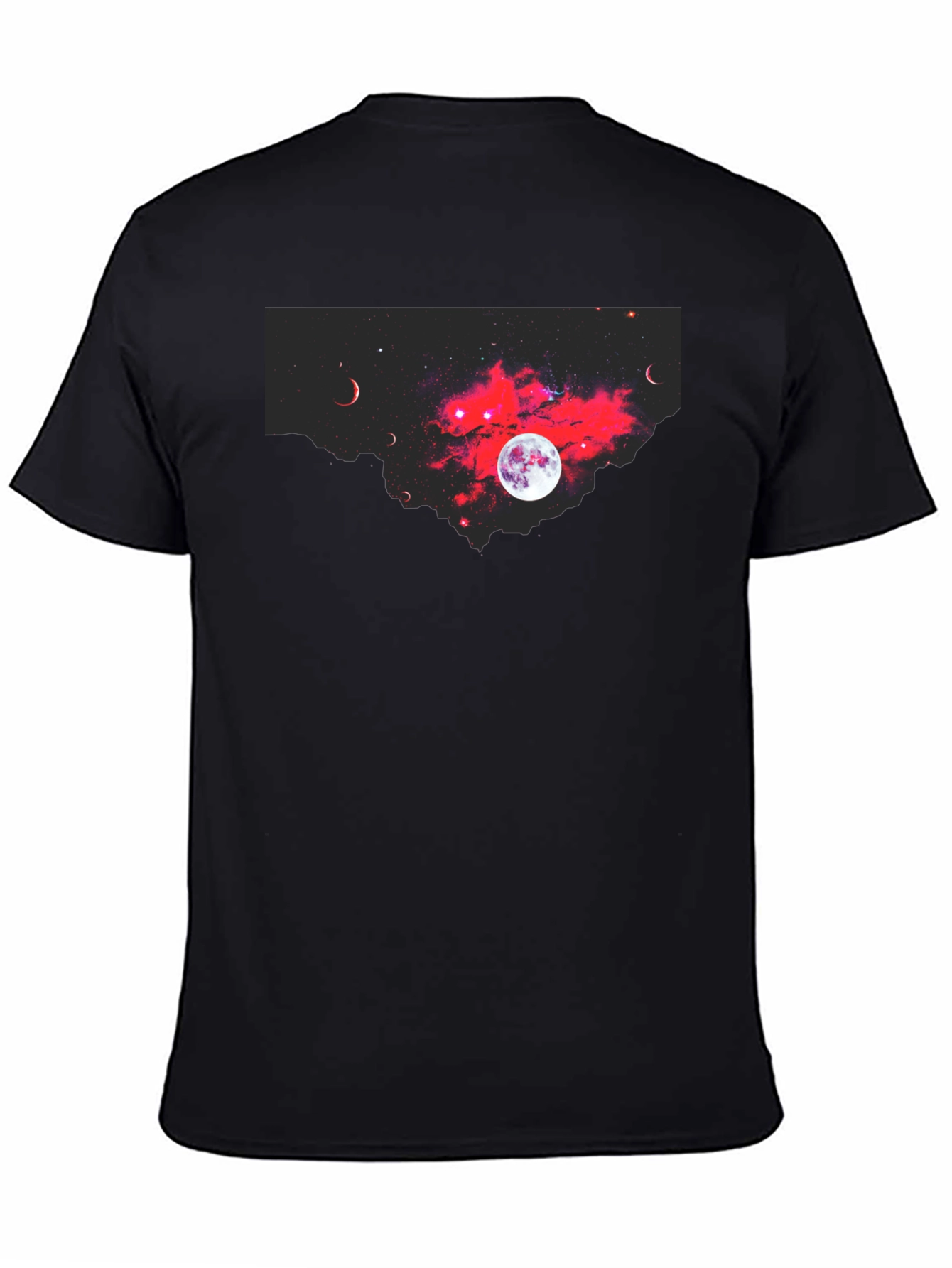 Cosmic Moon Black T-Shirt
