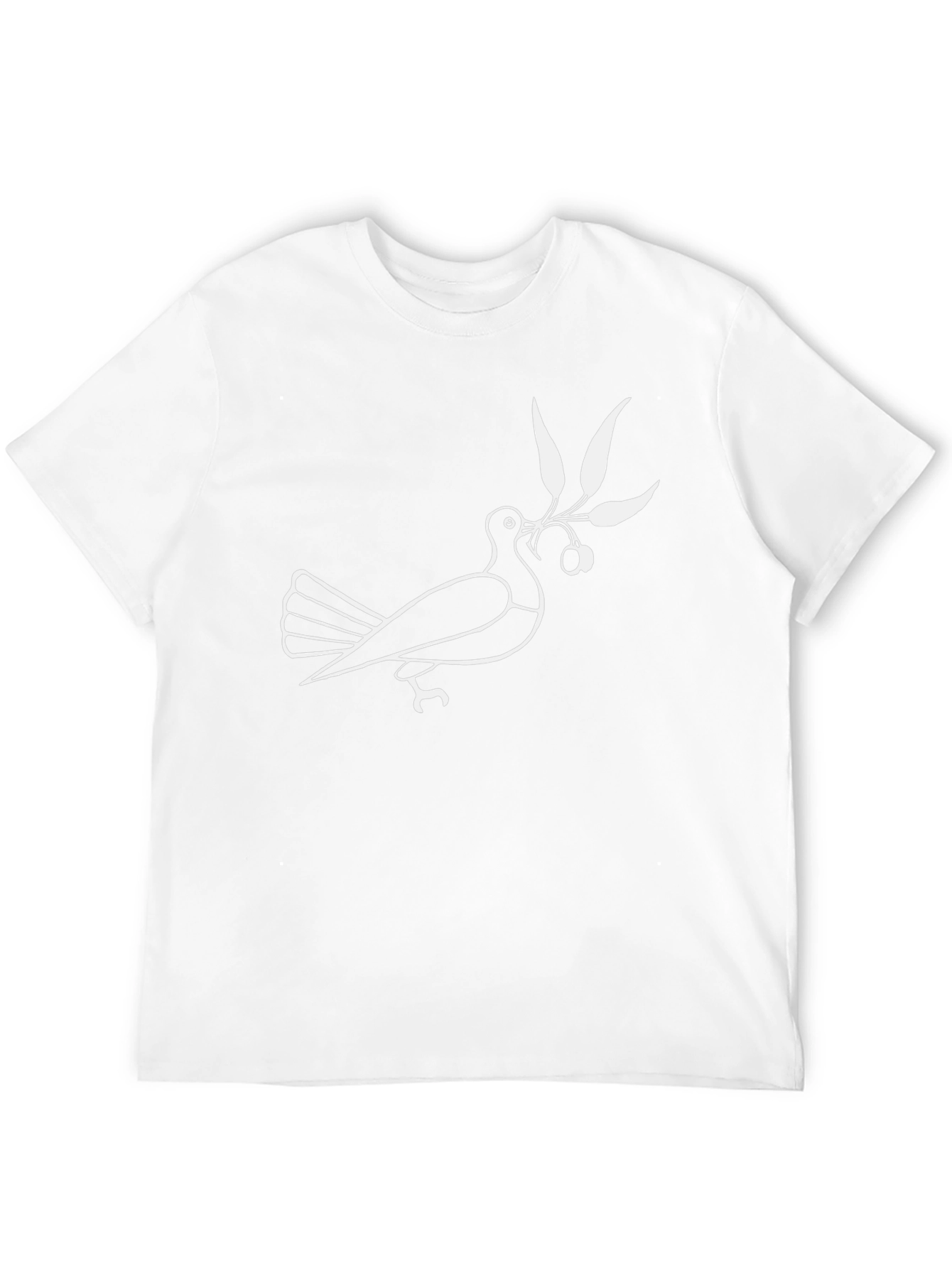 Peace Dove Olive Branch Graphic Tee - Black