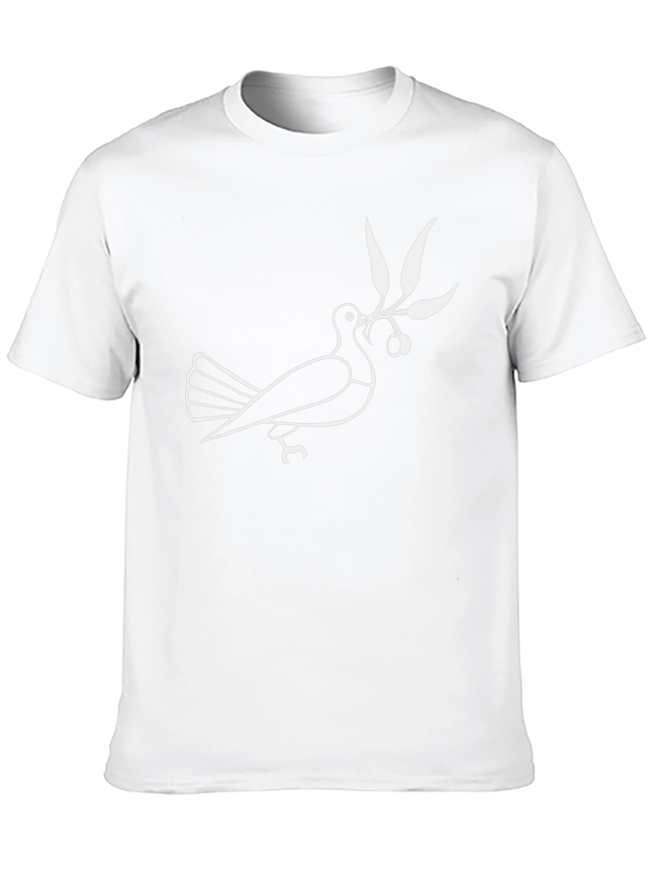 Peace Dove Olive Branch Graphic Tee - Black