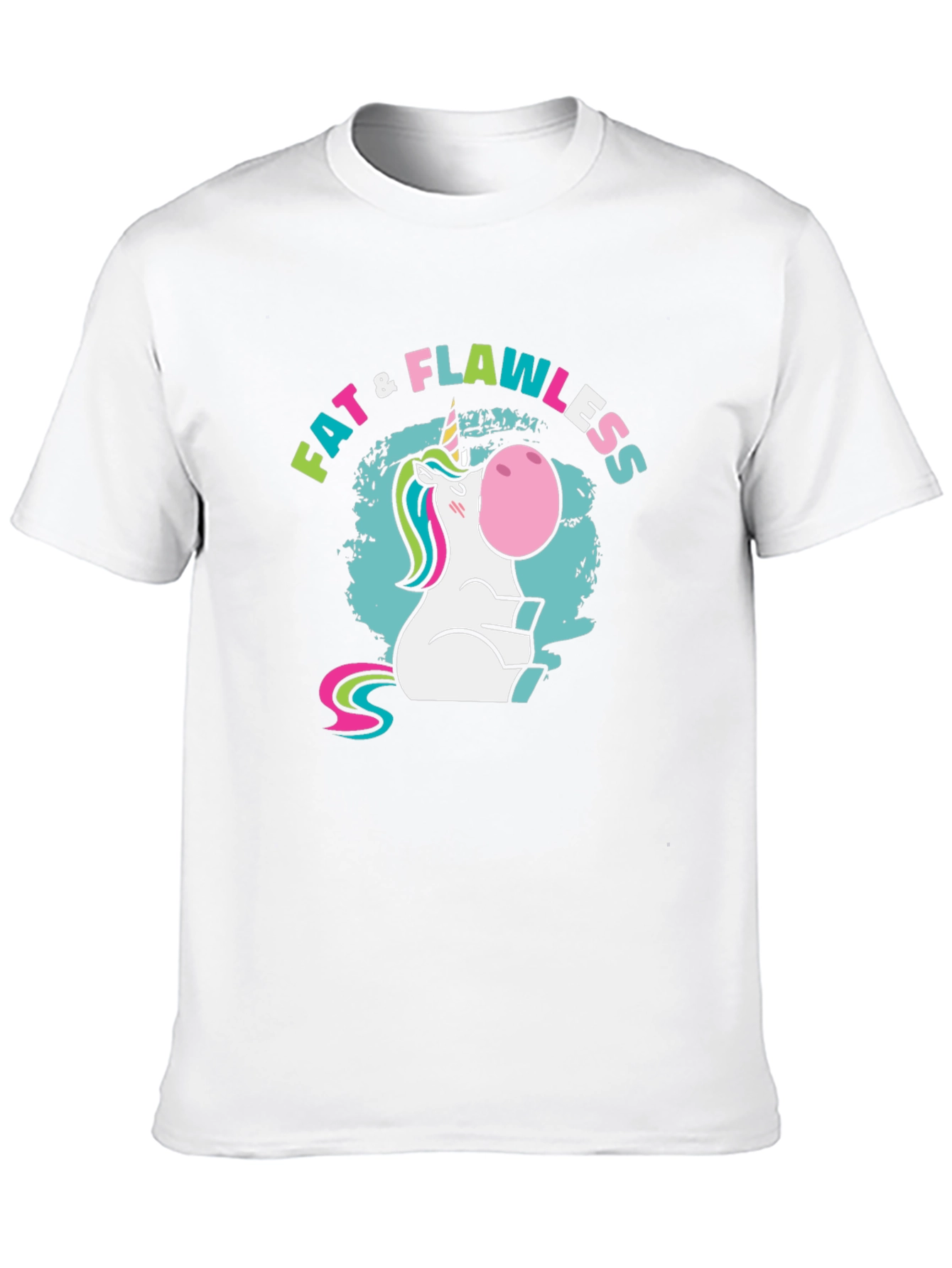 Fat & Flawless Unicorn Black T-Shirt