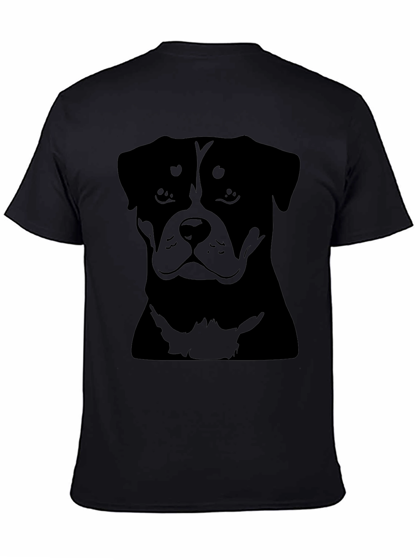 Rottweiler Dog Graphic Black T-Shirt