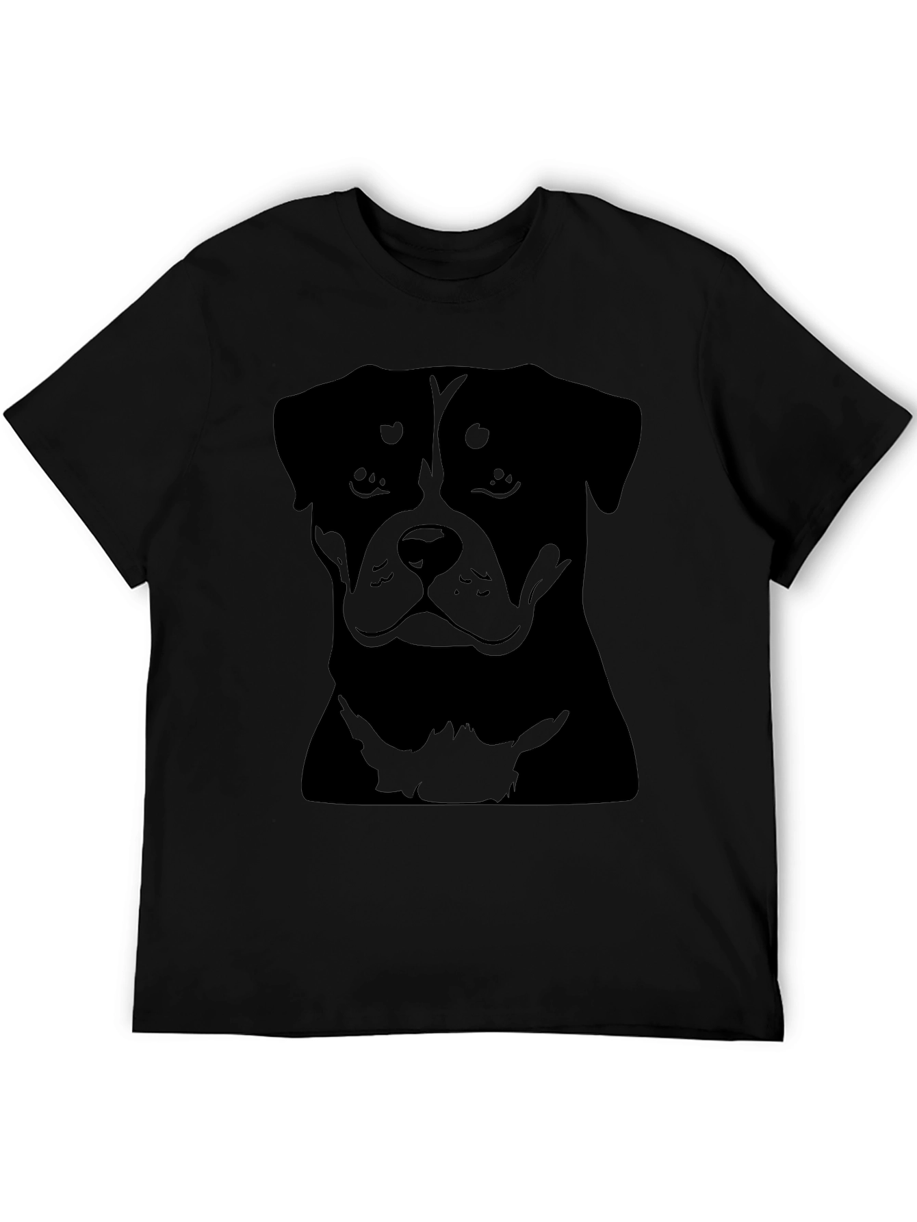 Rottweiler Dog Graphic Black T-Shirt