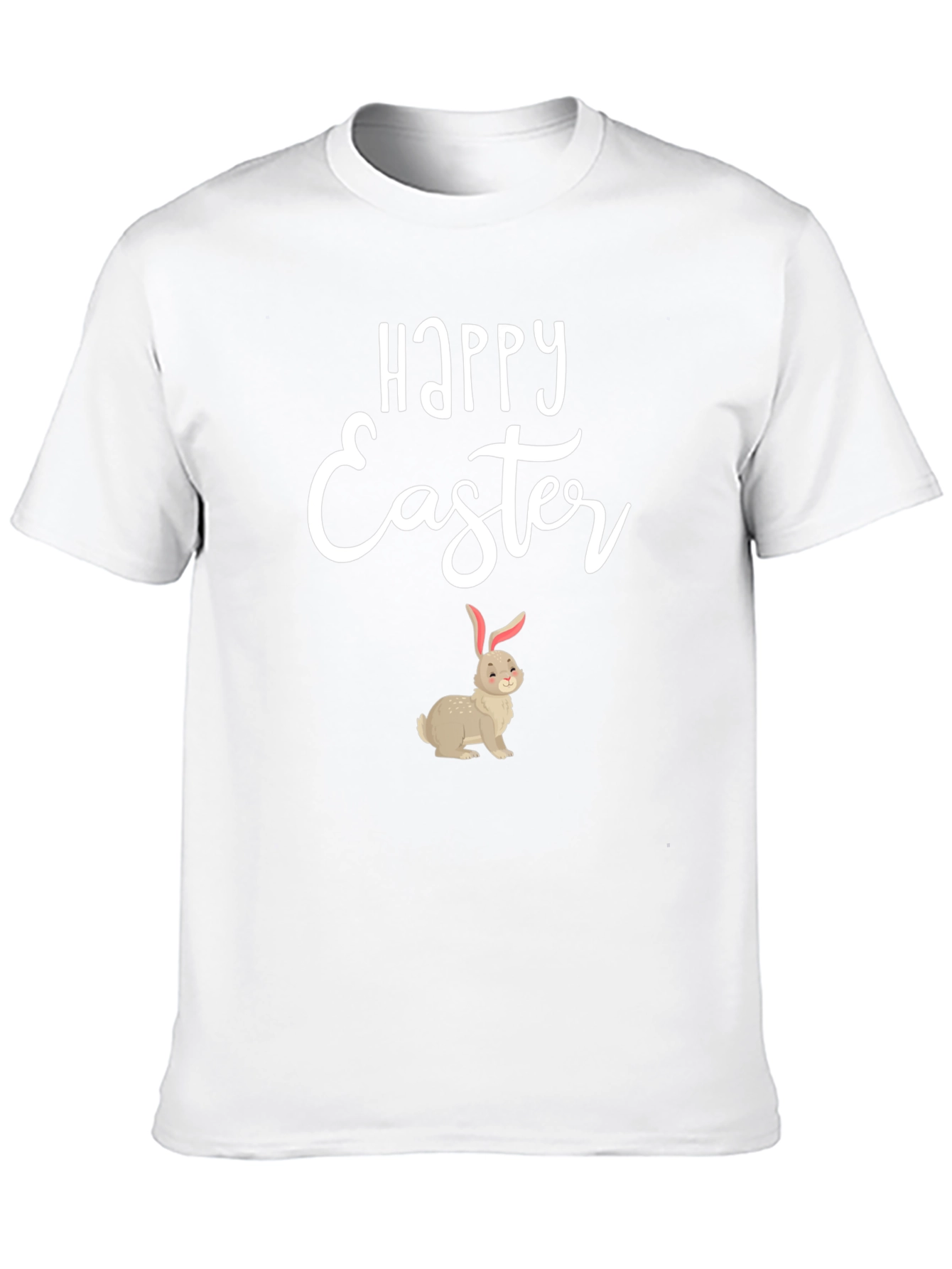 Happy Easter Bunny Graphic Tee - Black