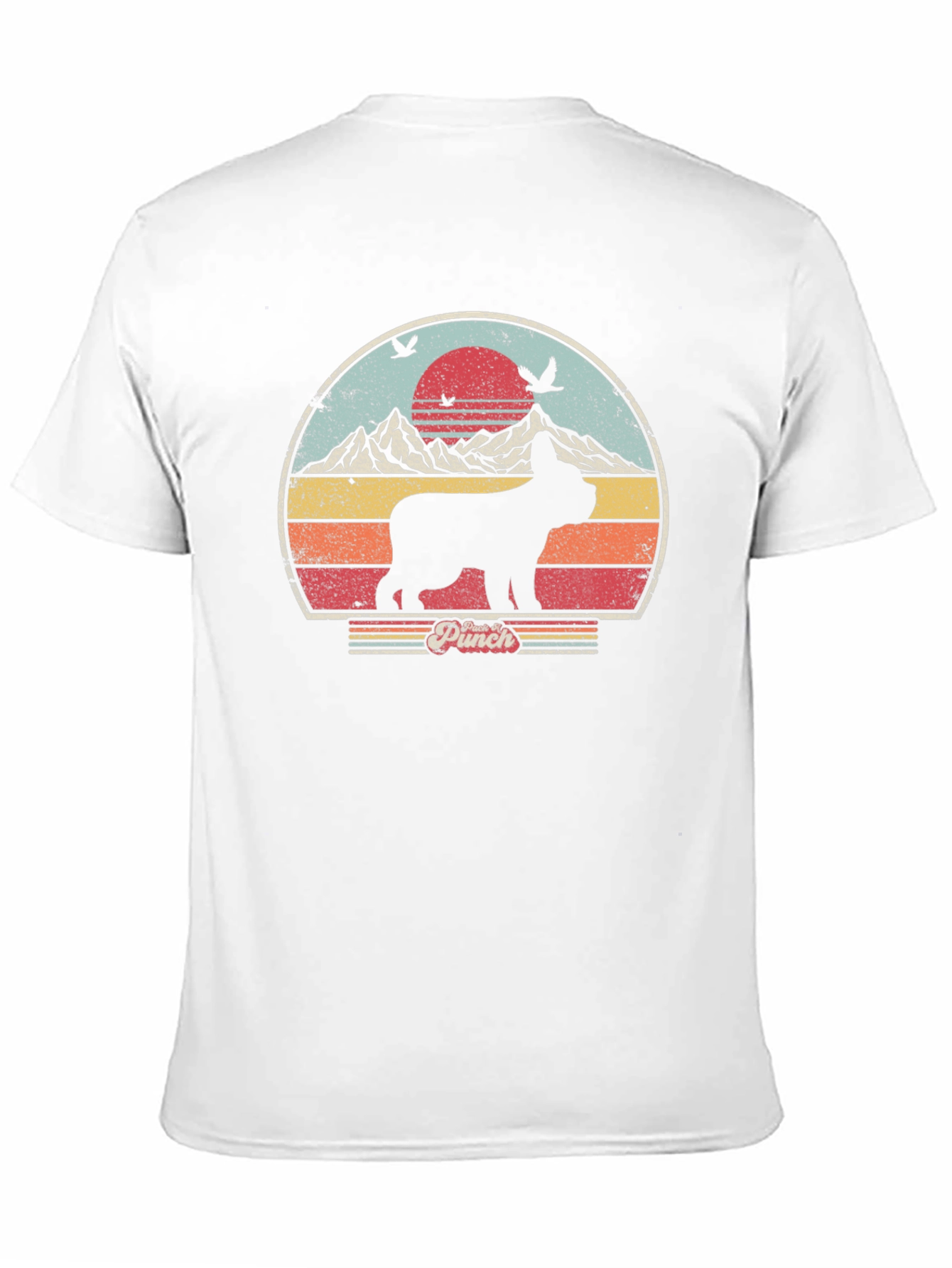 Retro Pet Dog Mountain Graphic T-Shirt