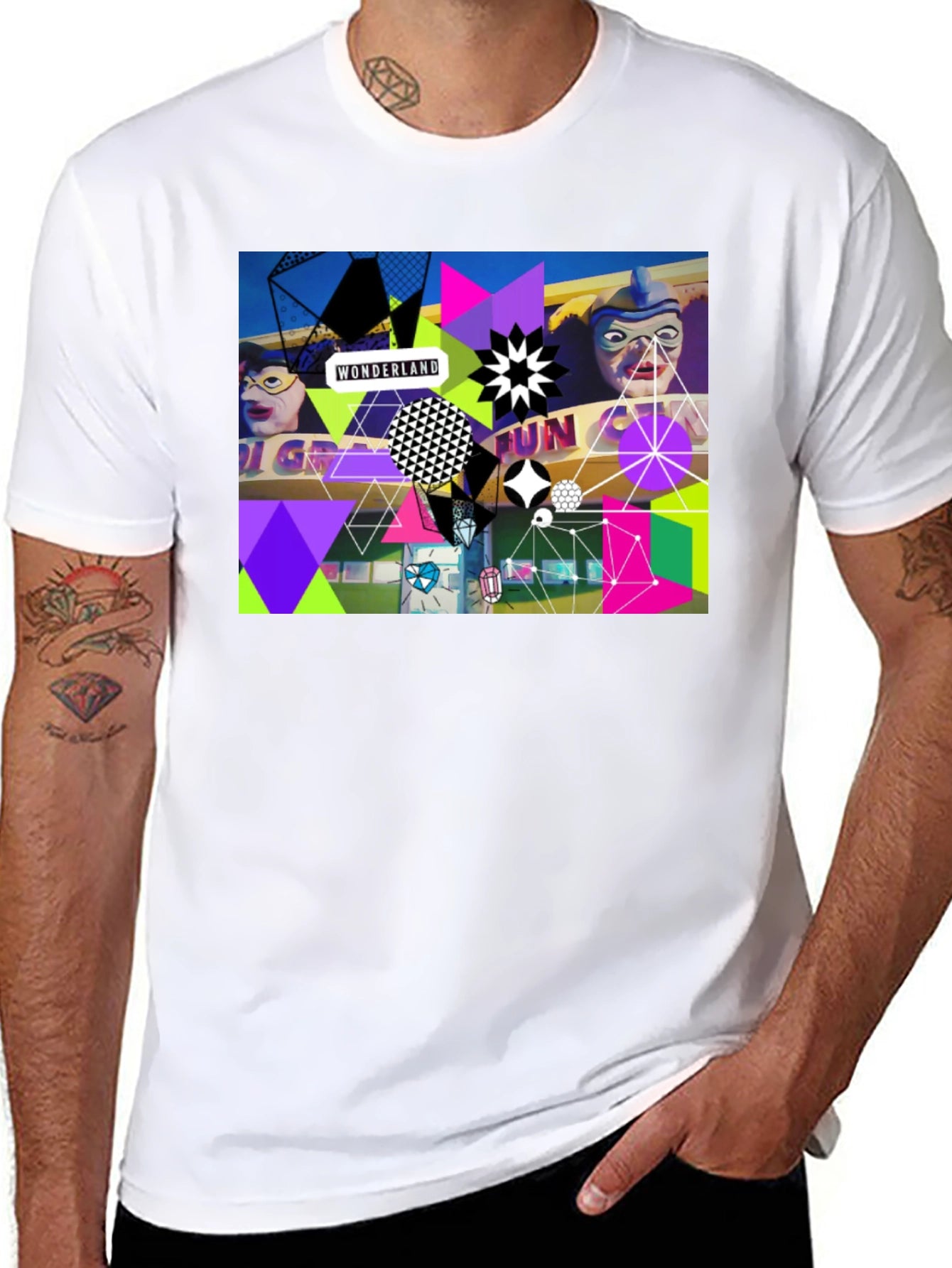 Wonderland Fun Graphic Tee - Black Crew Neck