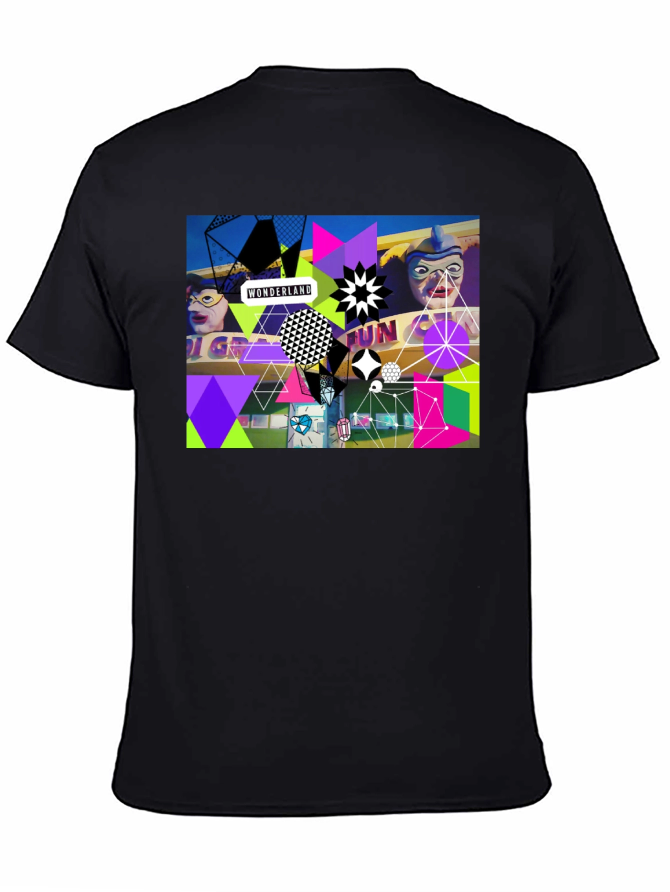 Wonderland Fun Graphic Tee - Black Crew Neck