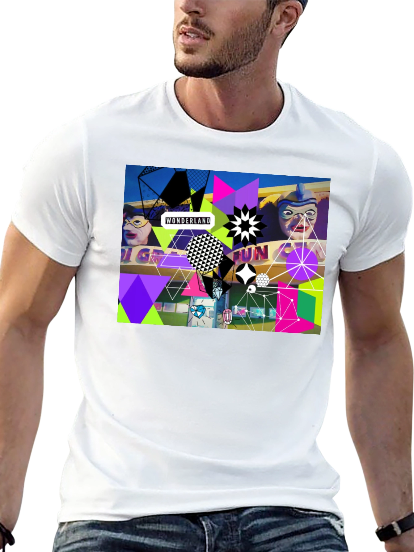 Wonderland Fun Graphic Tee - Black Crew Neck