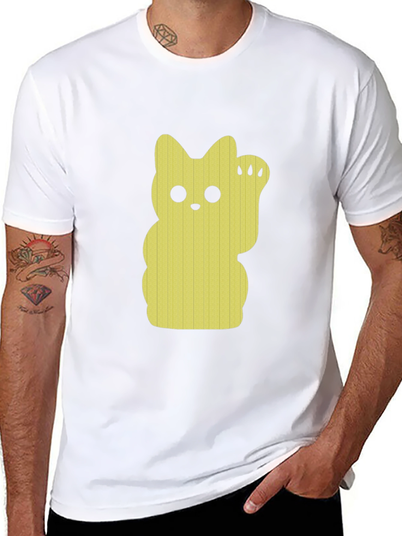 Lucky Cat Graphic Tee - Black