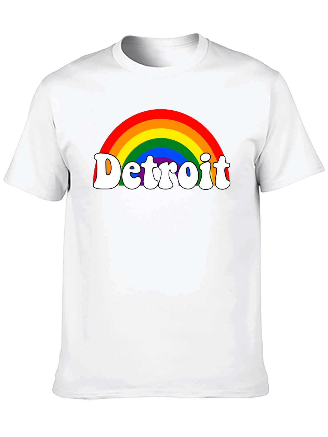 Detroit Rainbow Pride T-Shirt - Black