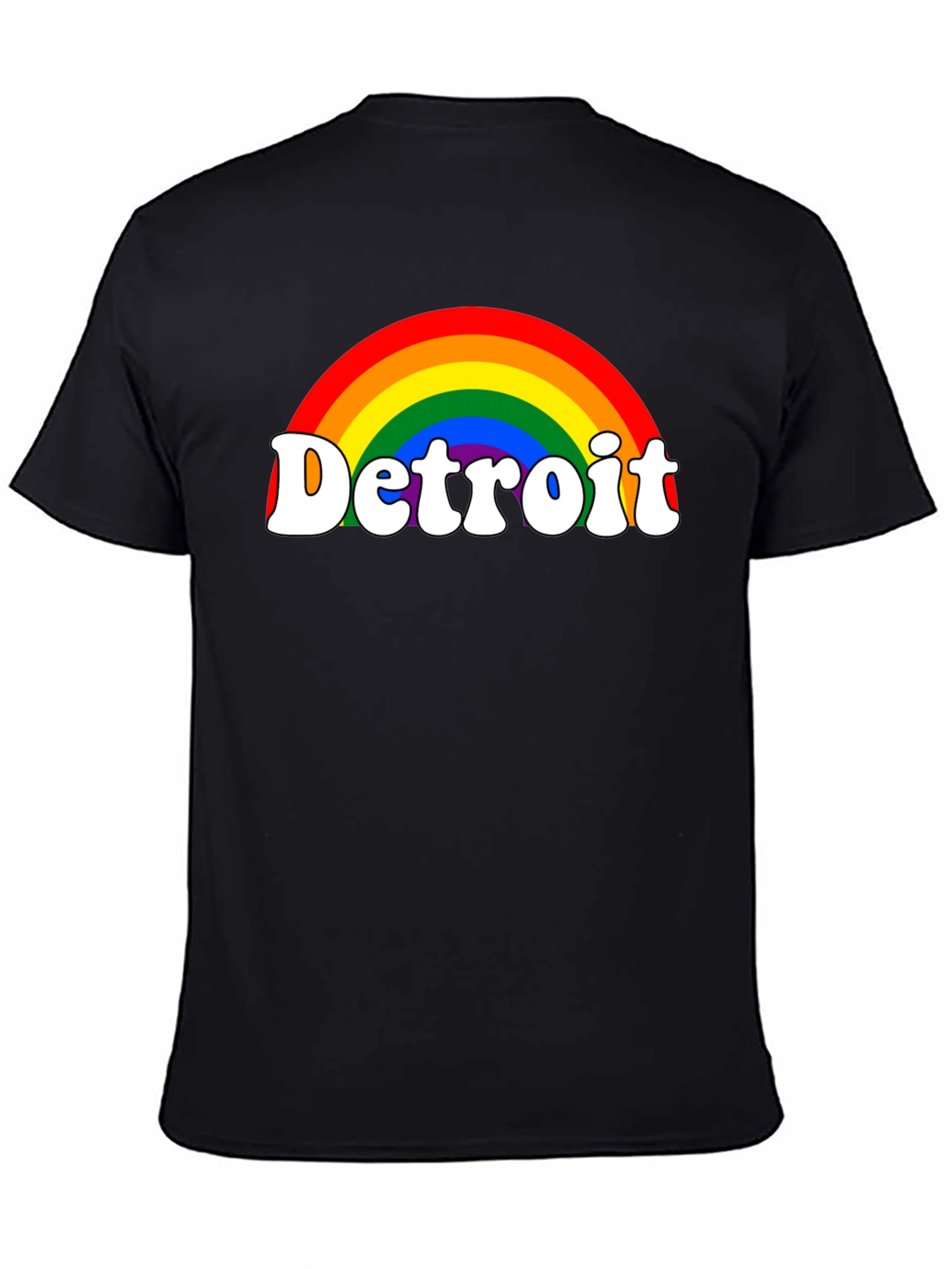 Detroit Rainbow Pride T-Shirt - Black