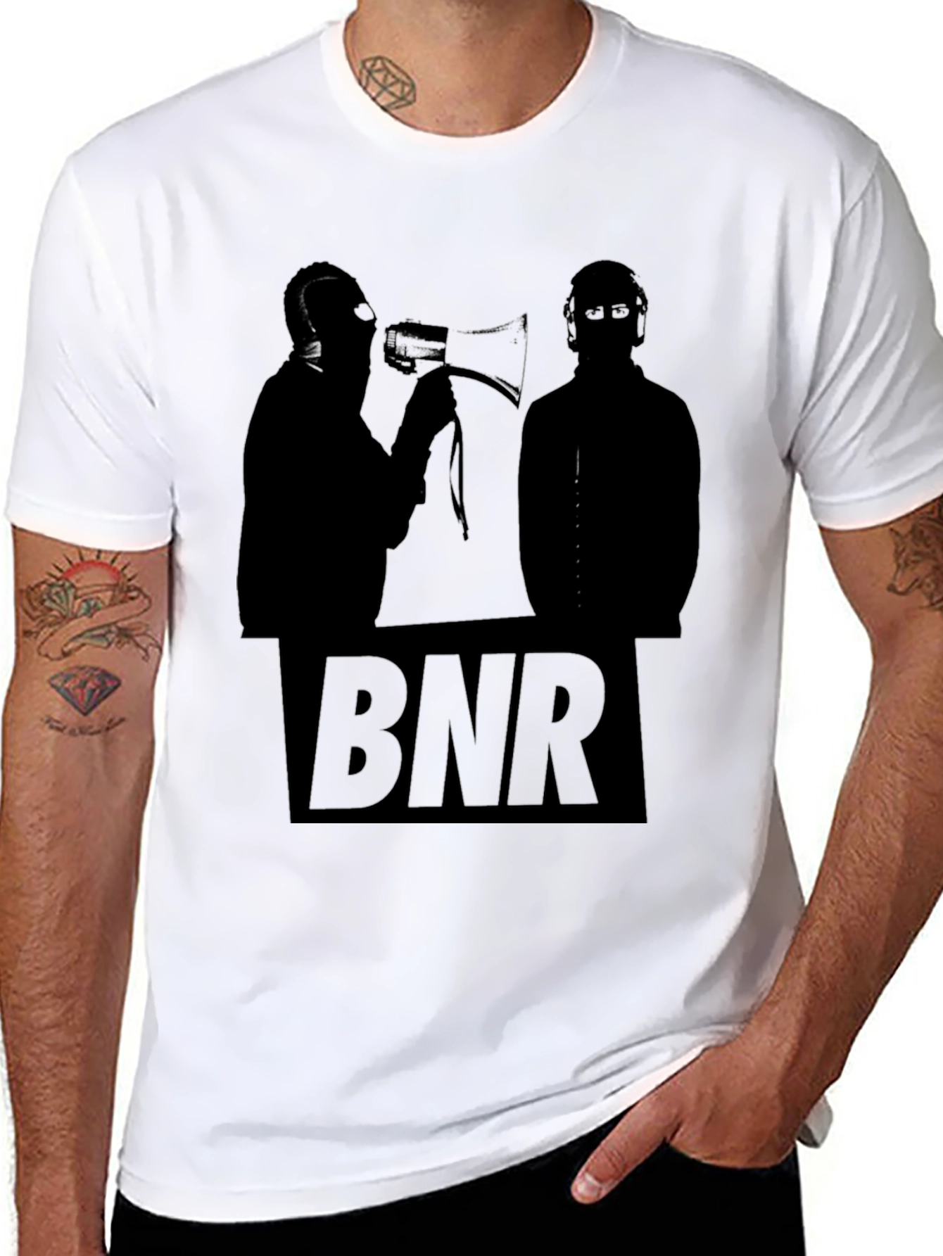 BNR Black Graphic Tee - Bold Statement Style