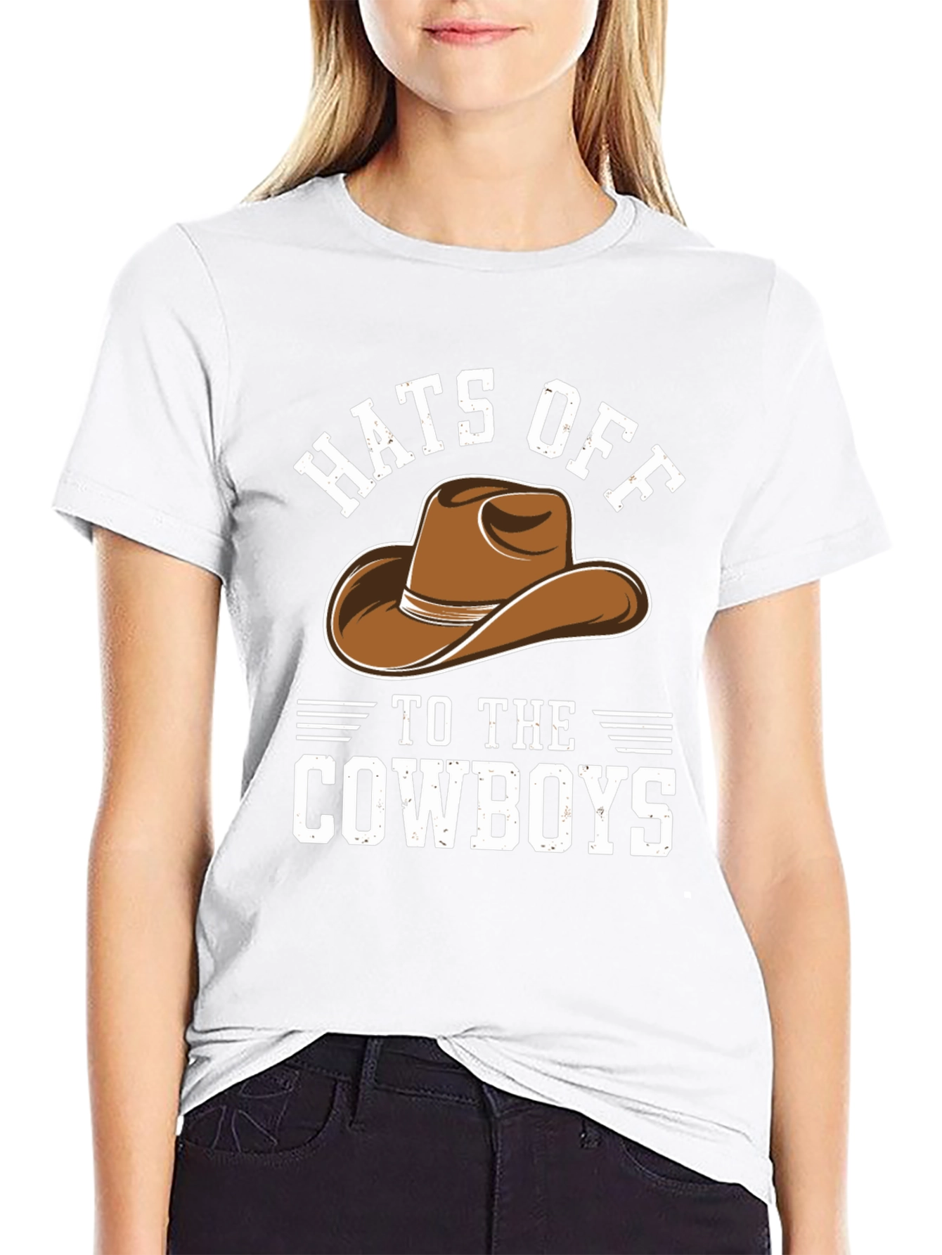 Hats Off to The Cowboys T-Shirt - Western Style