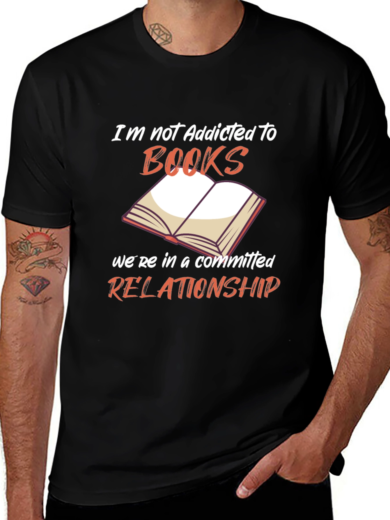 Book Lover Graphic T-Shirt - Addicted to Books Tee