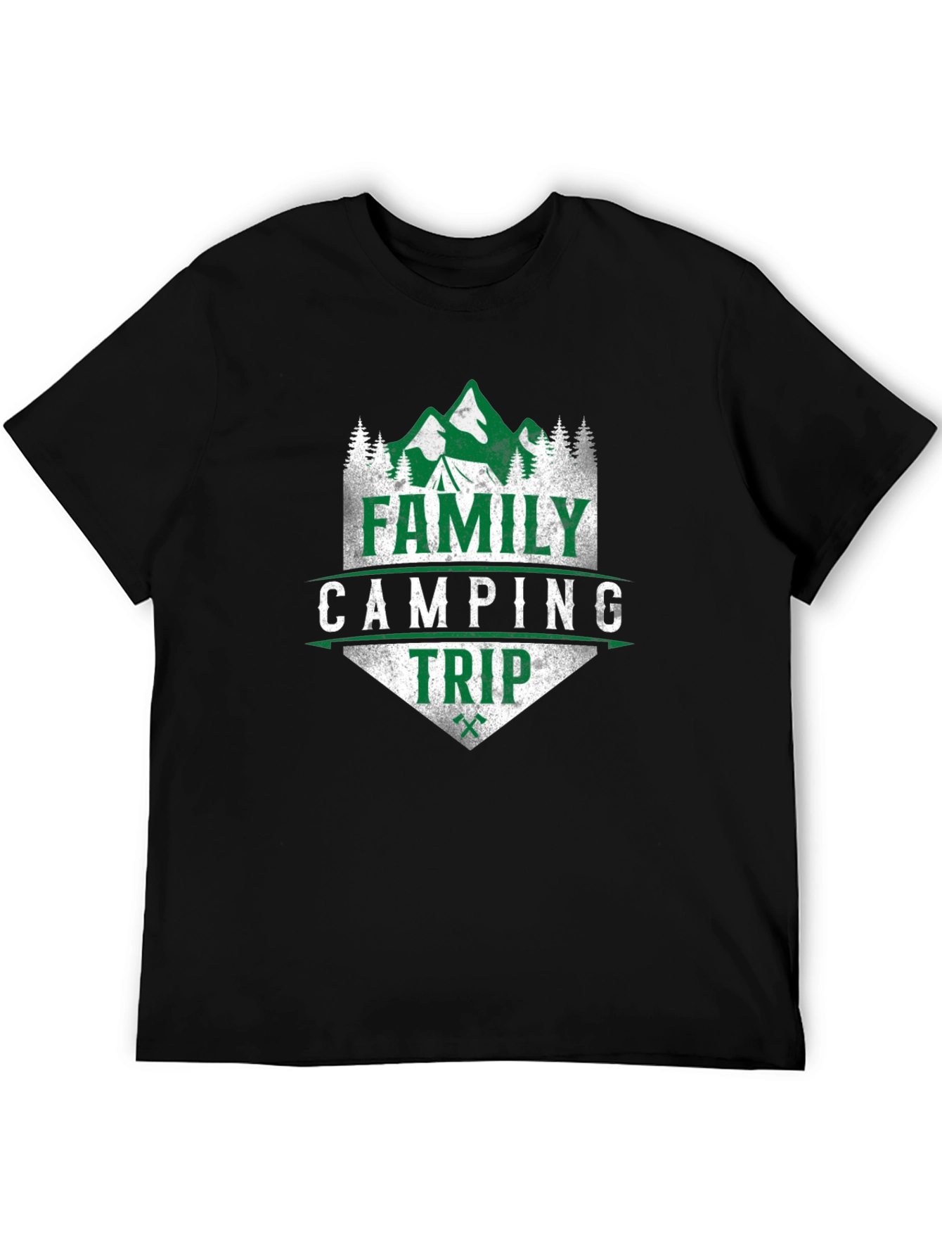 Family Camping Trip Graphic Tee - Black