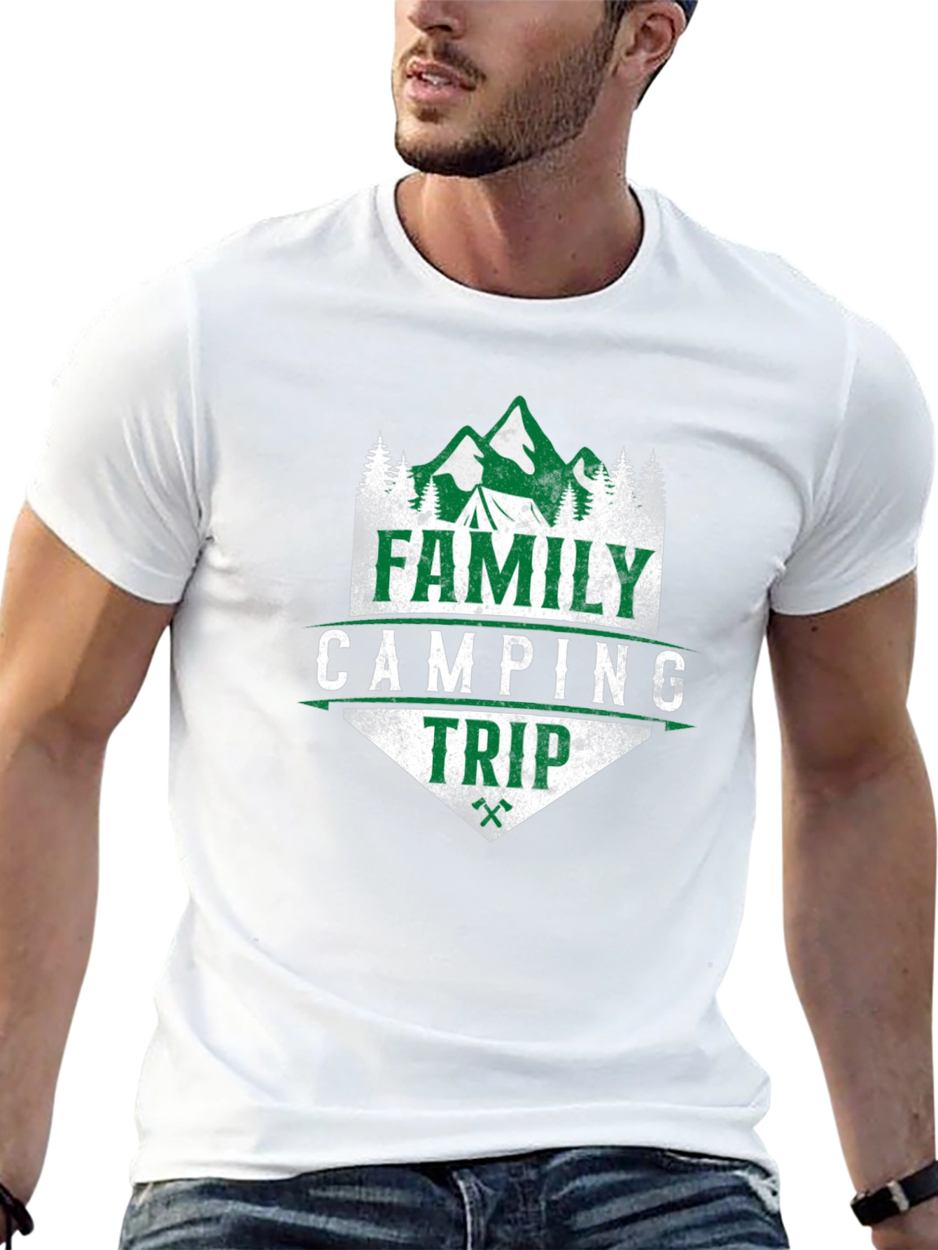 Family Camping Trip Graphic Tee - Black