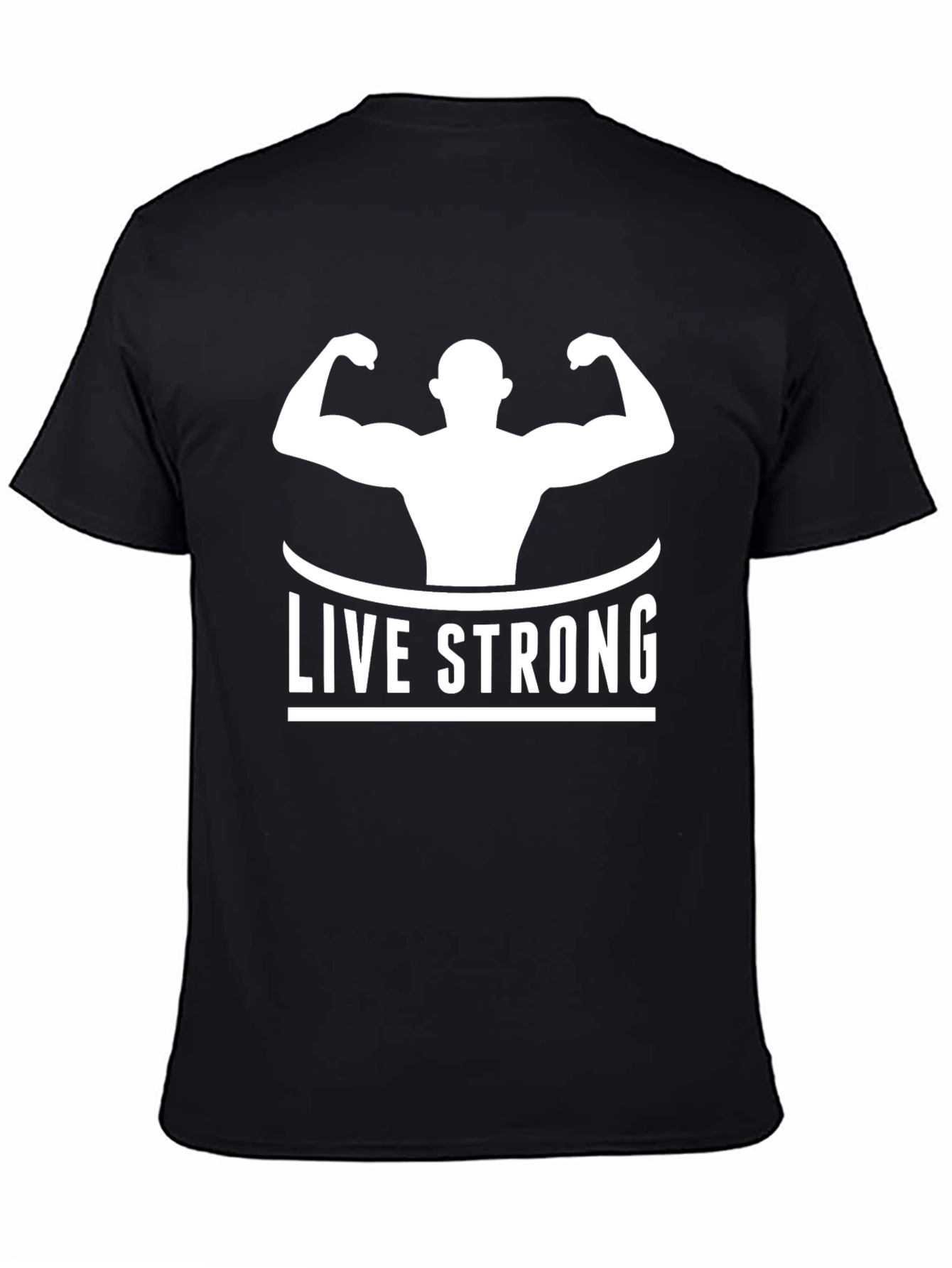 Live Strong Black Graphic T-Shirt
