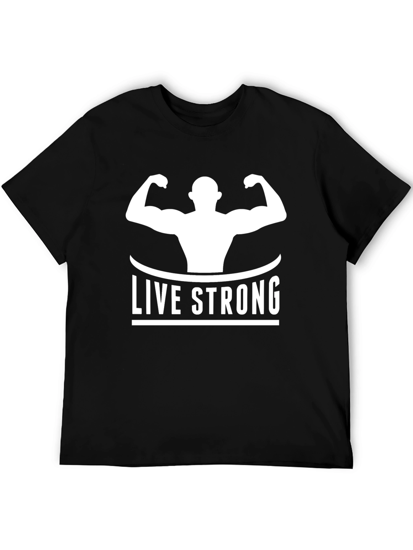 Live Strong Black Graphic T-Shirt