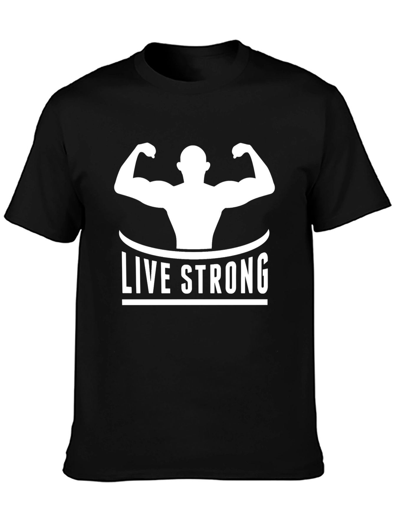 Live Strong Black Graphic T-Shirt