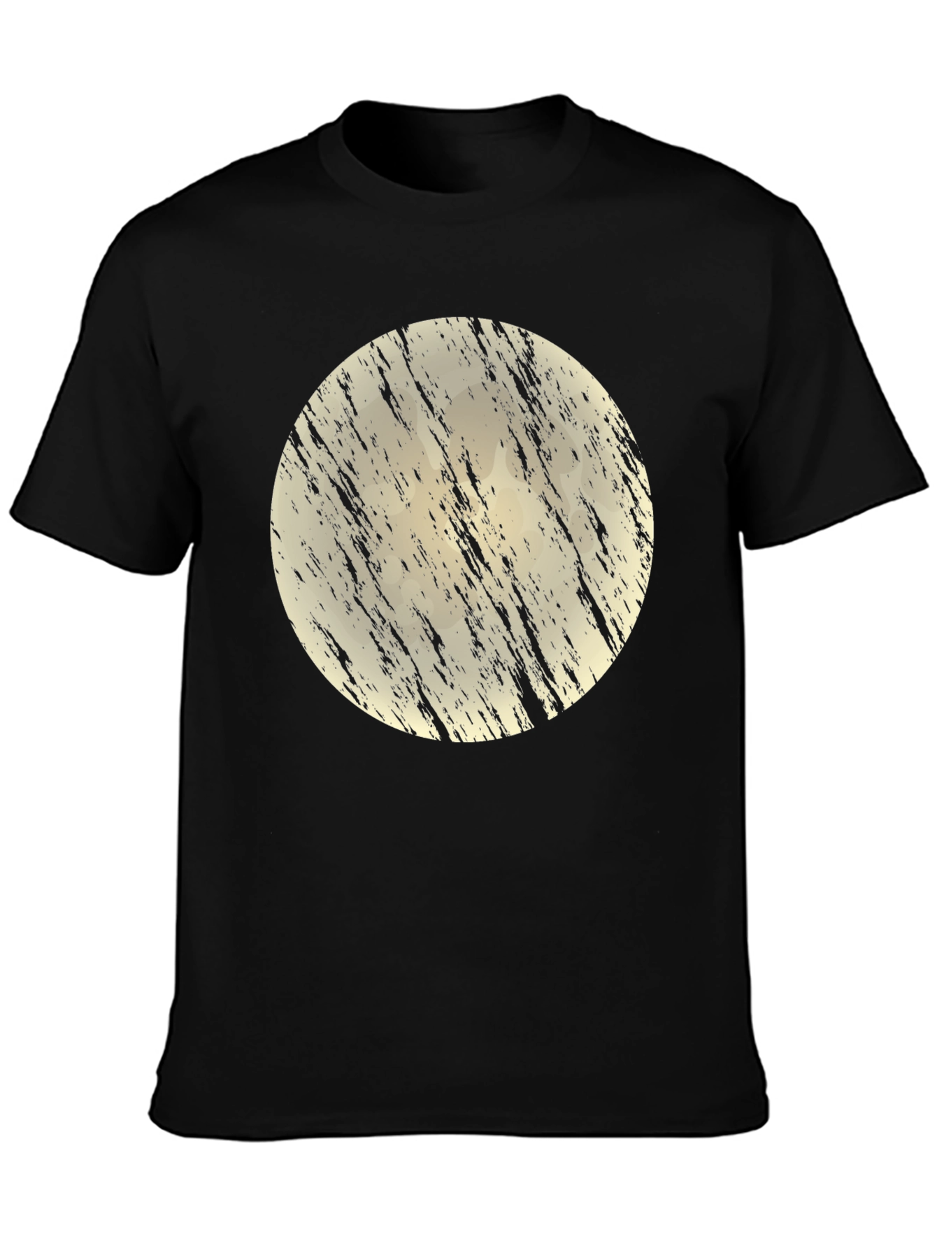Grunge Moon Black T-Shirt