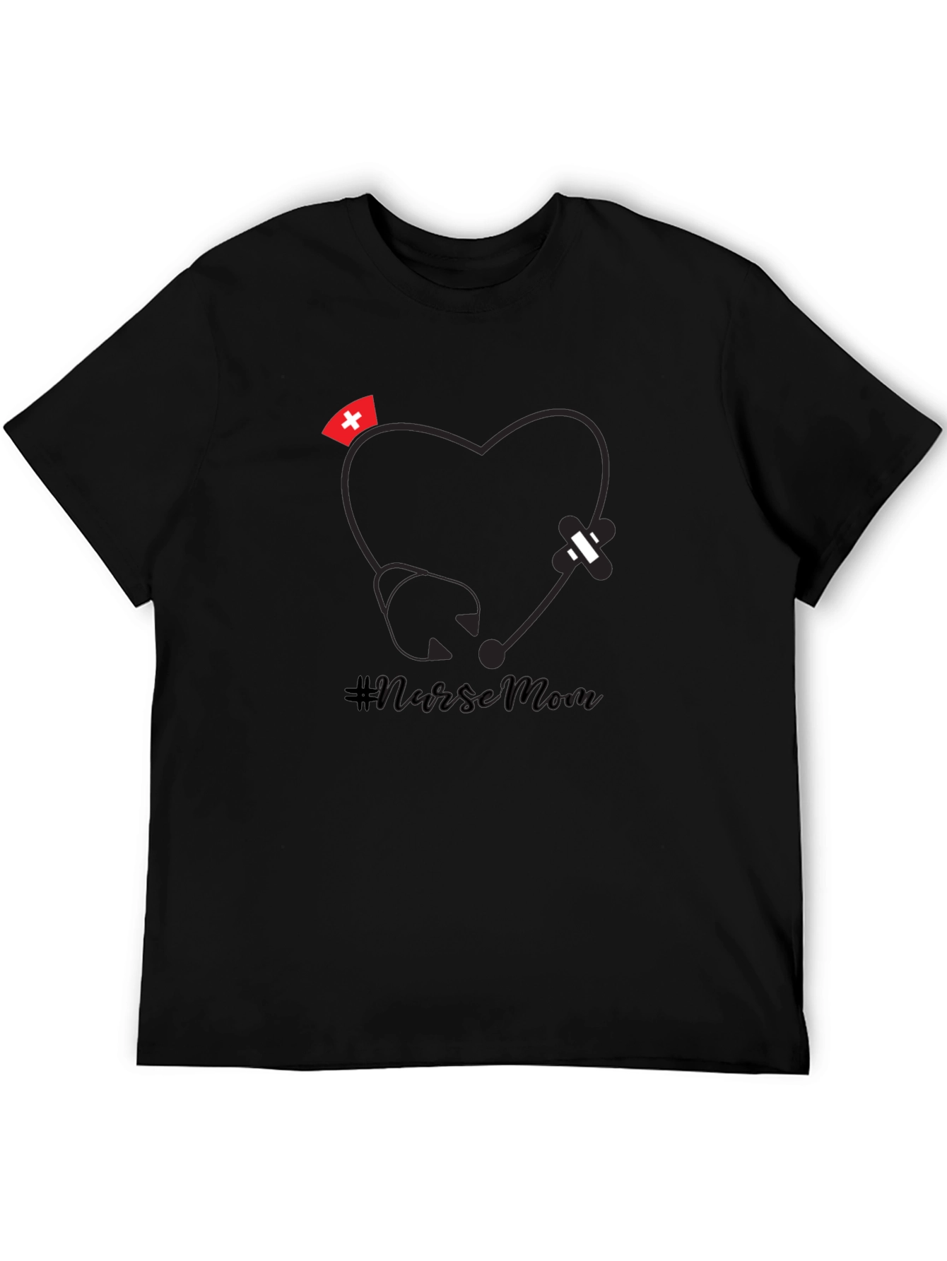 Nurse Mom Graphic Tee - Stethoscope Heart