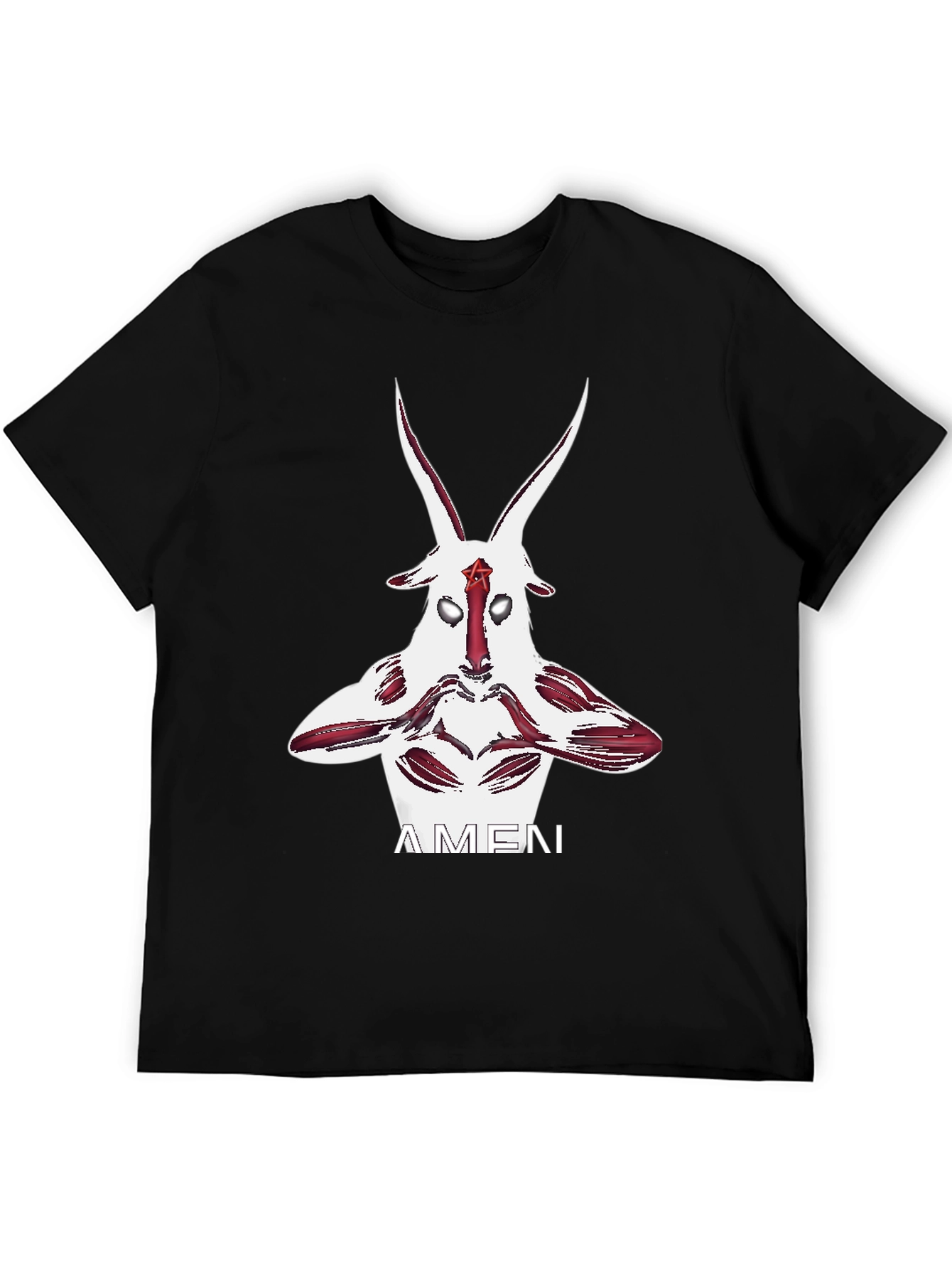 Occult Goat Graphic Tee - Stylish Black Cotton T-Shirt