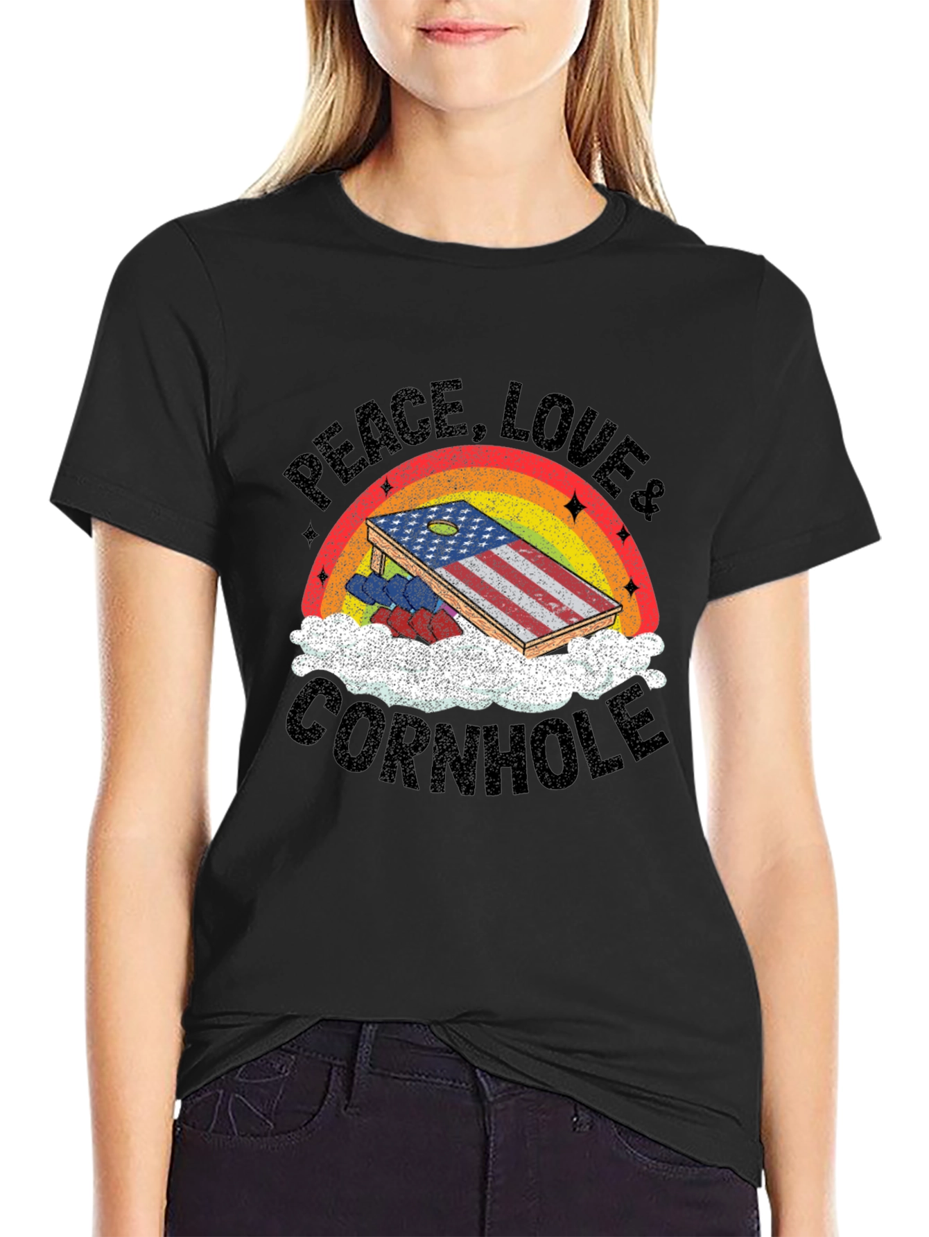 Peace Love & Cornhole T-Shirt