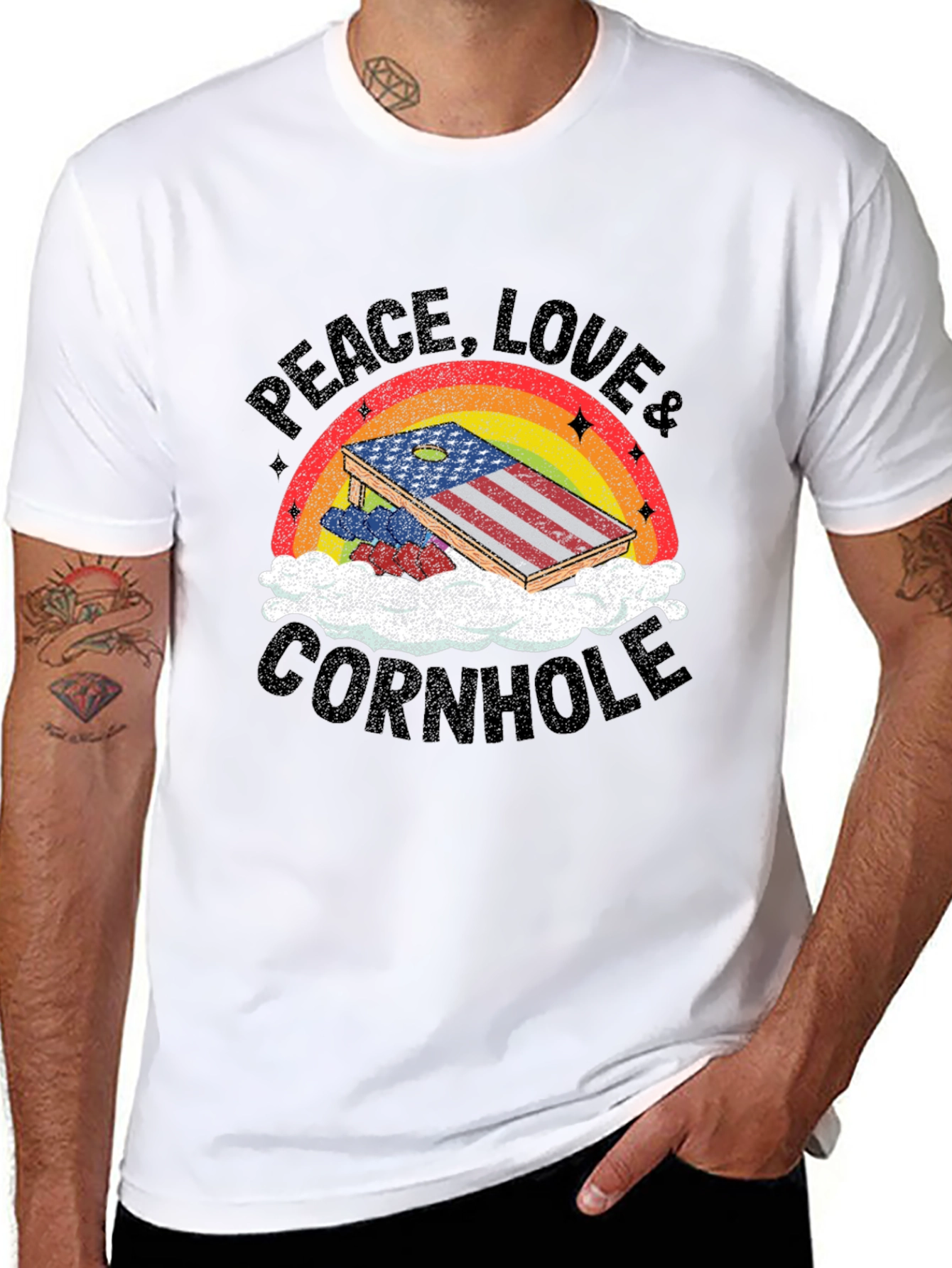 Peace Love & Cornhole T-Shirt