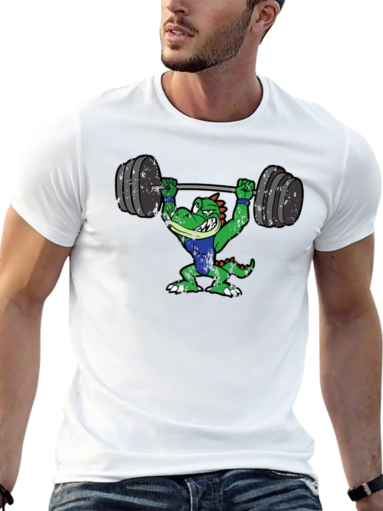 Weightlifting Gator Graphic T-Shirt - Gym Beast Mode