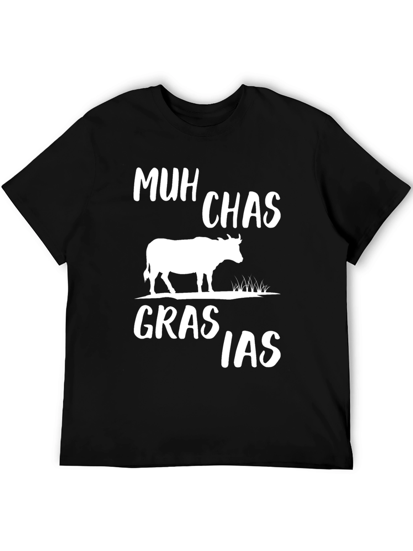 Muh Chas Grasias T-Shirt - Funny Cow Graphic Tee