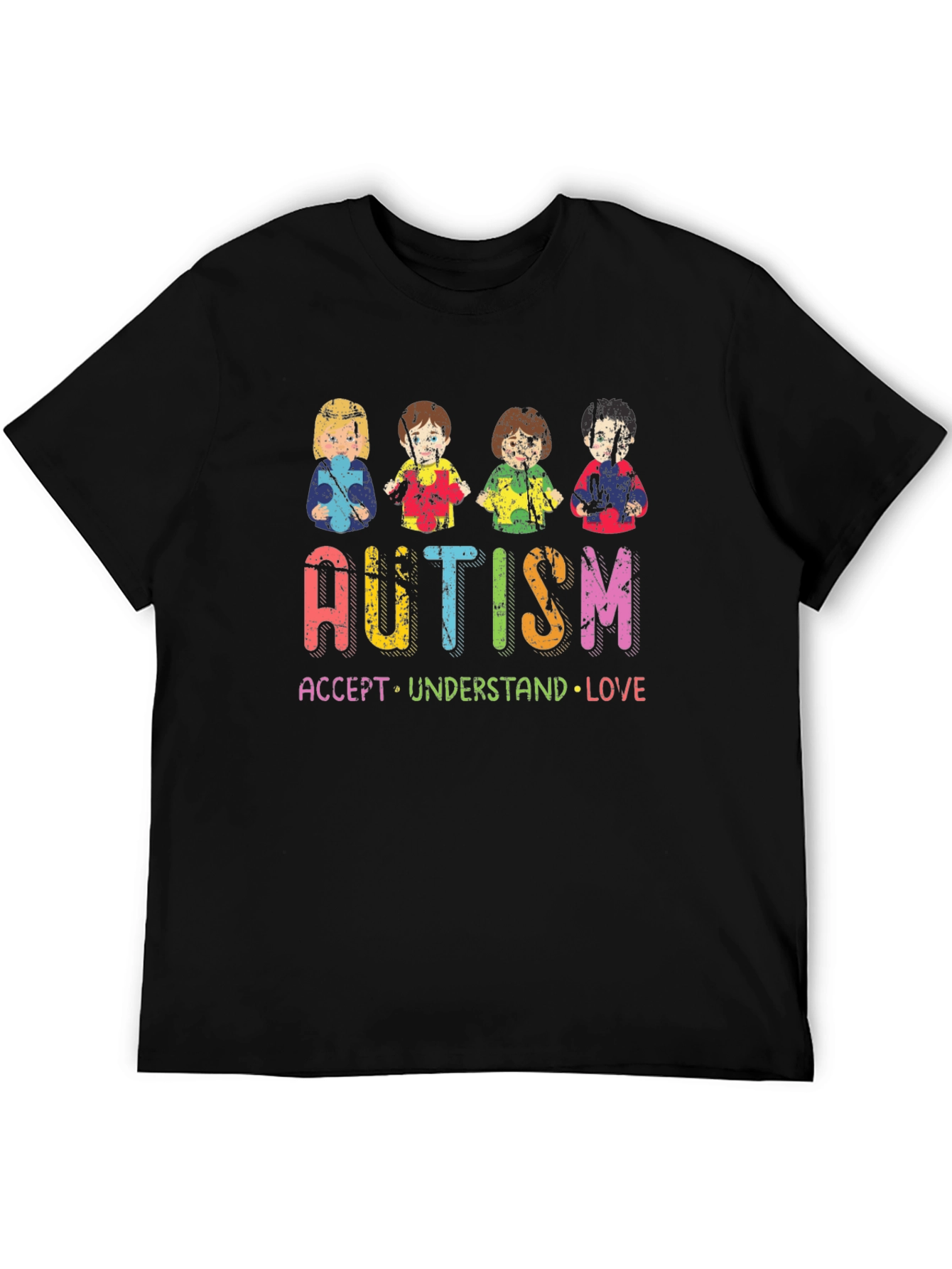 Autism Awareness T-Shirt - Accept Understand Love