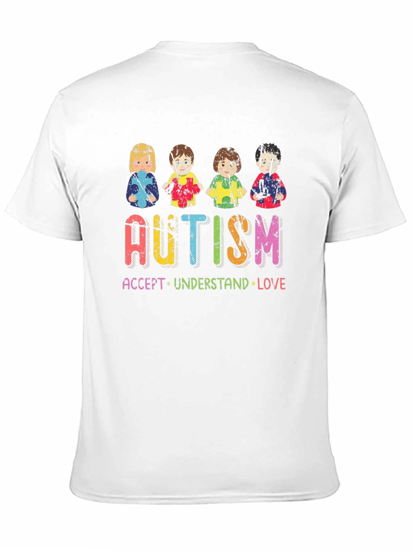 Autism Awareness T-Shirt - Accept Understand Love