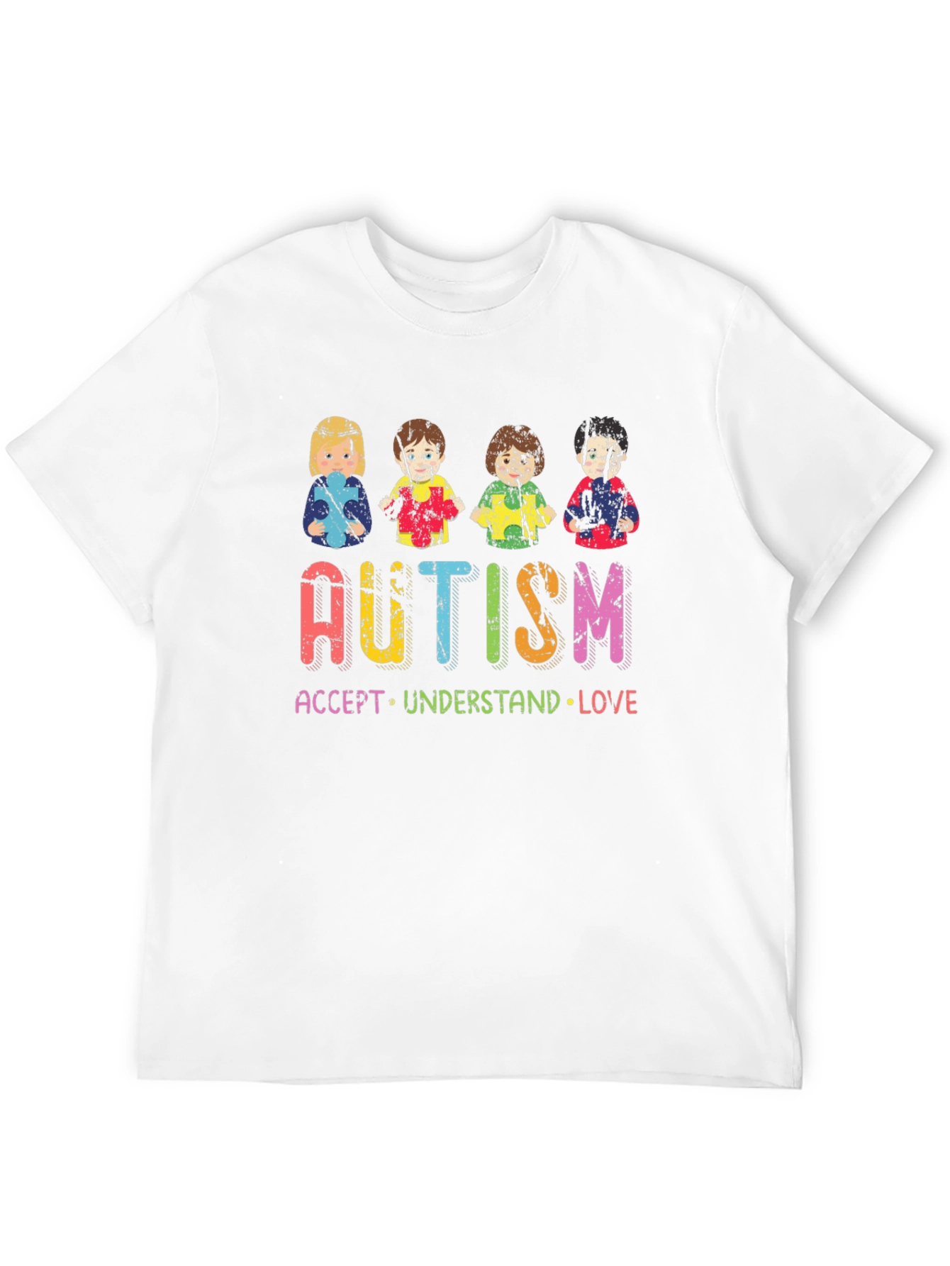Autism Awareness T-Shirt - Accept Understand Love