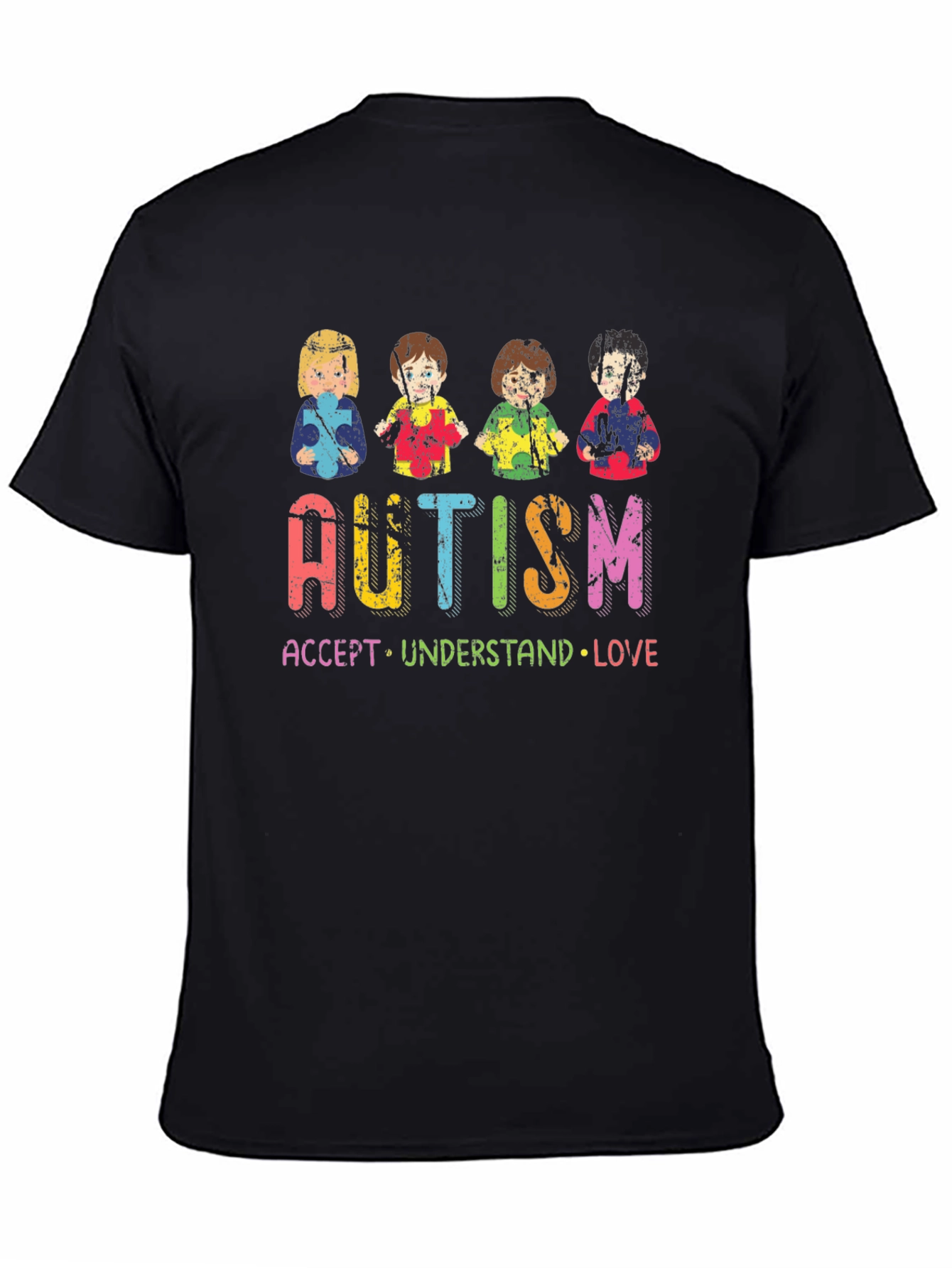 Autism Awareness T-Shirt - Accept Understand Love