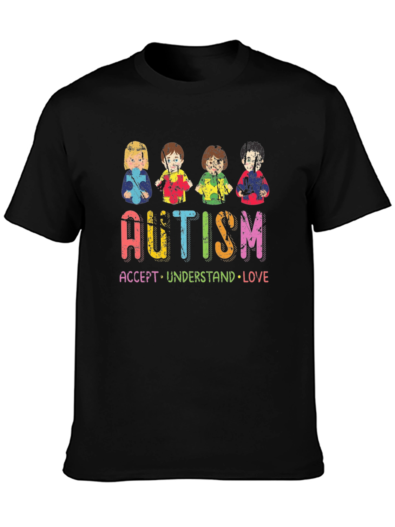 Autism Awareness T-Shirt - Accept Understand Love