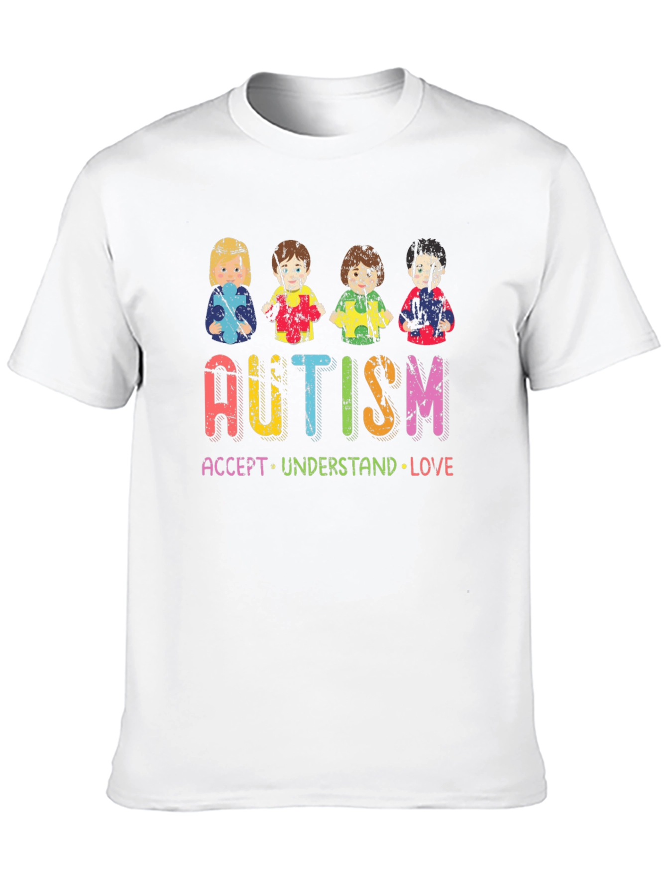 Autism Awareness T-Shirt - Accept Understand Love