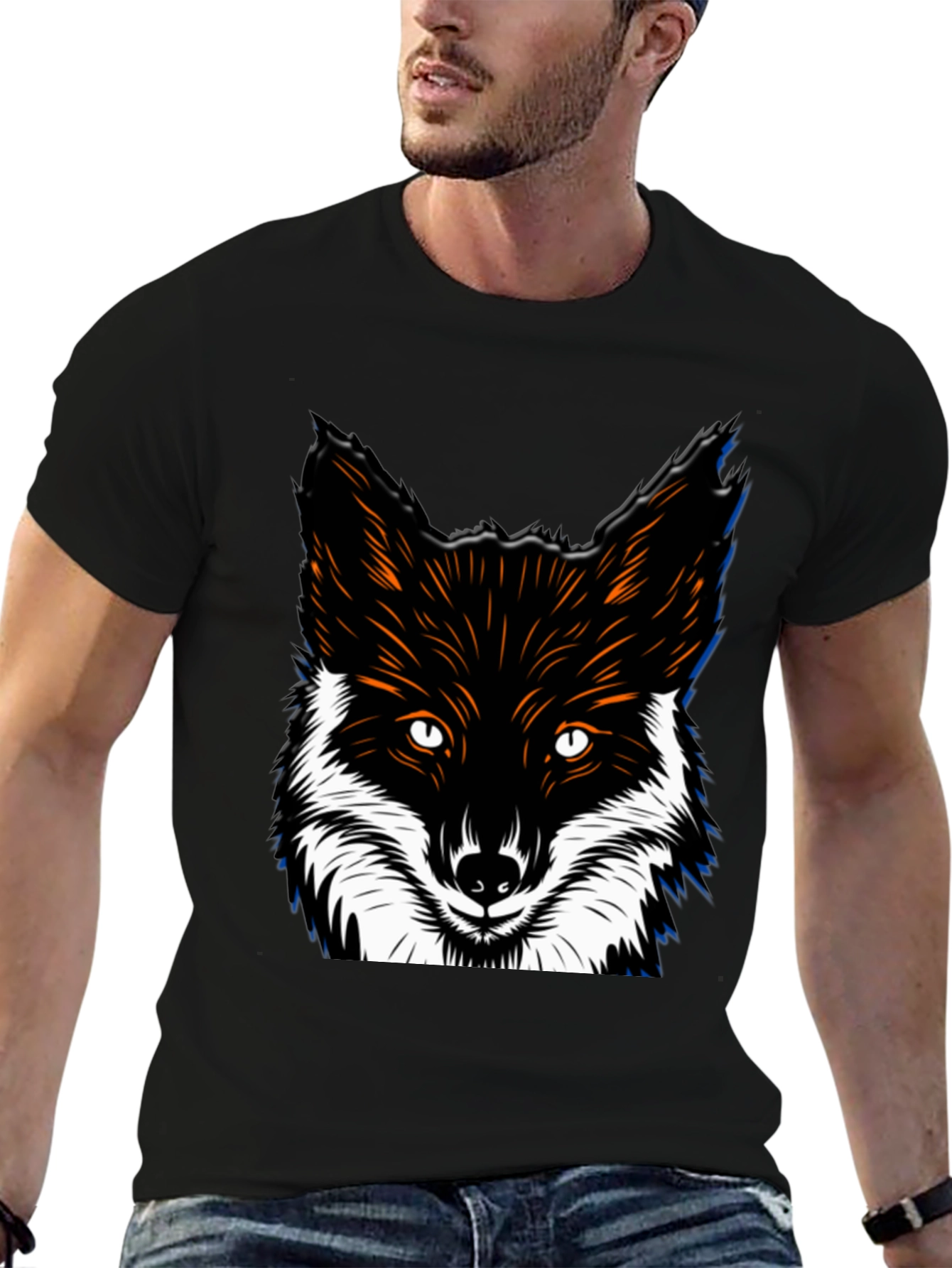 Fox Head Graphic Tee - Cool Animal Design