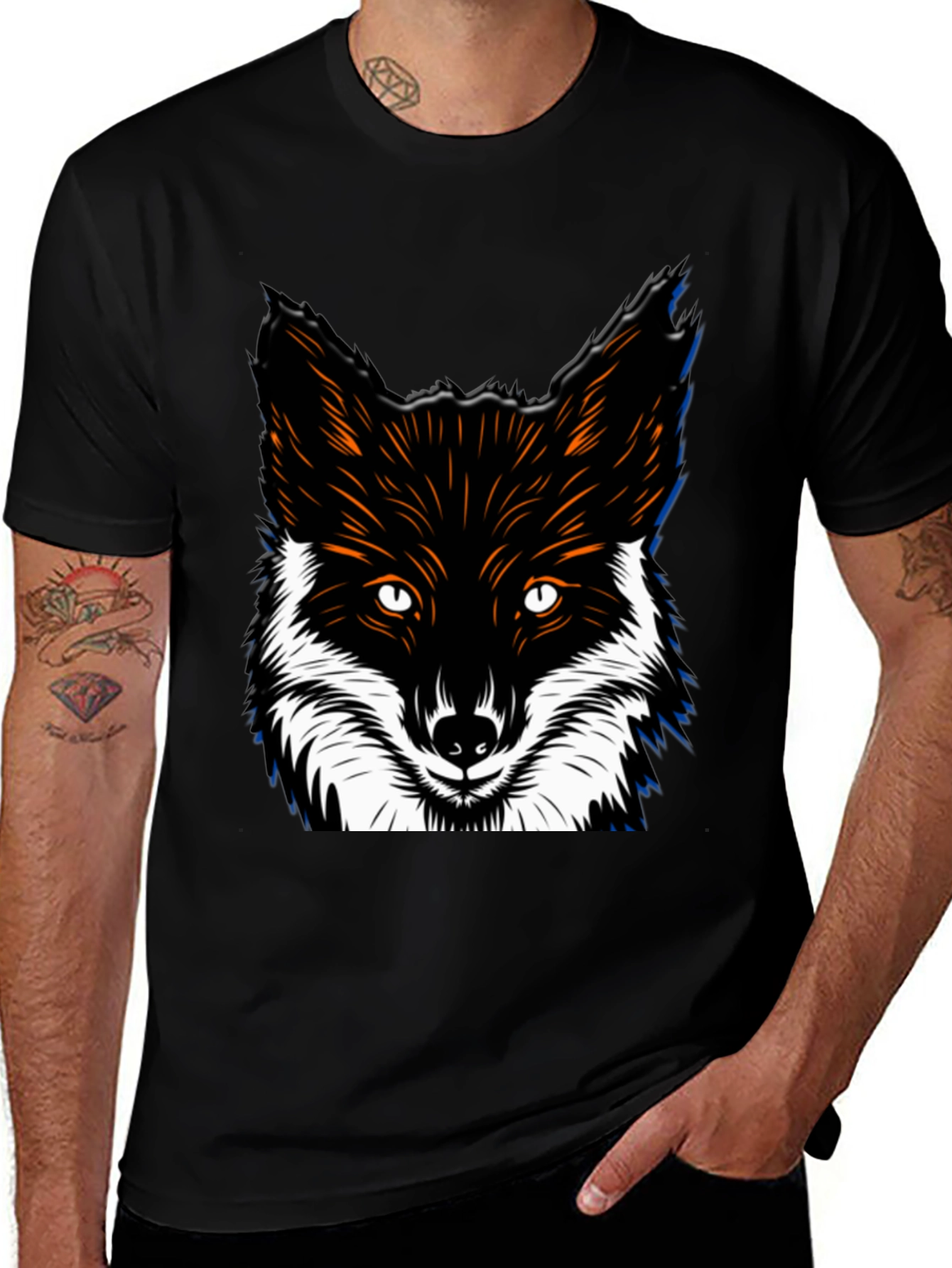 Fox Head Graphic Tee - Cool Animal Design